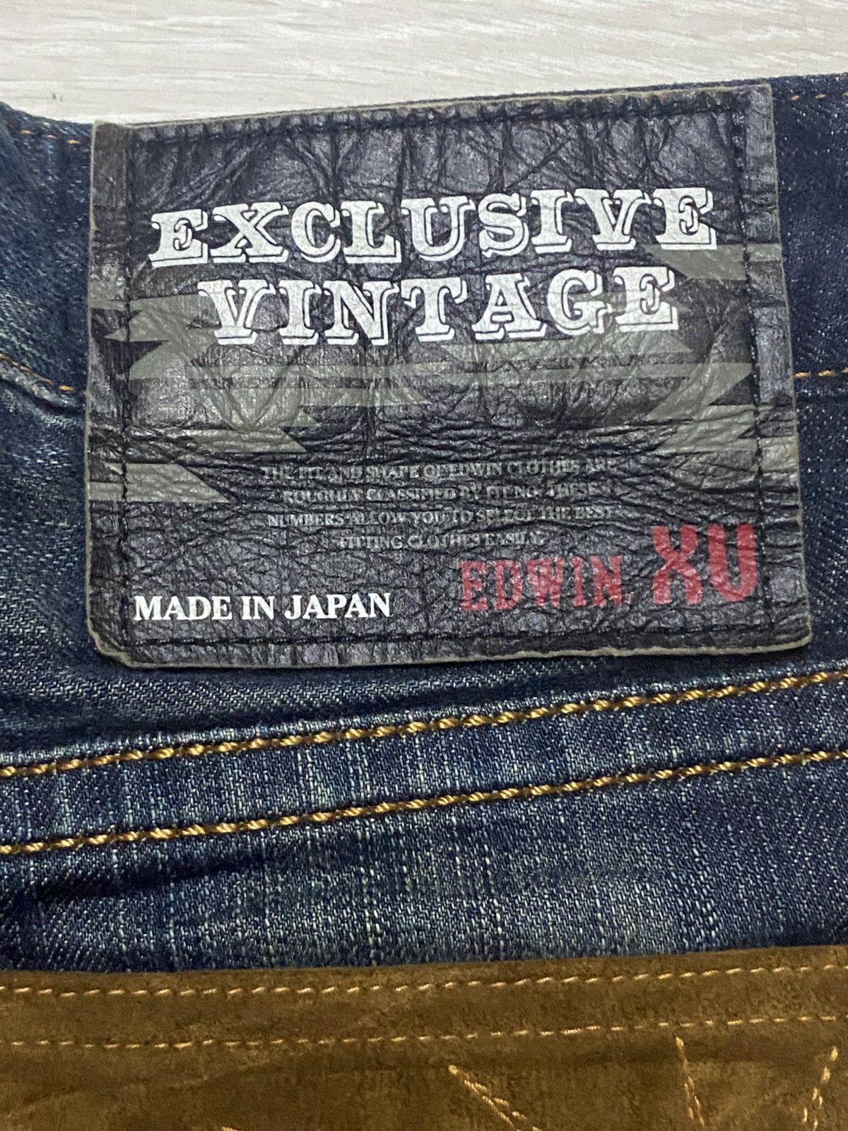 Edwin Vintage Edwin XV Mud Wash Honeycomb Distressed Loose Jeans Size US 31 - 16 Thumbnail