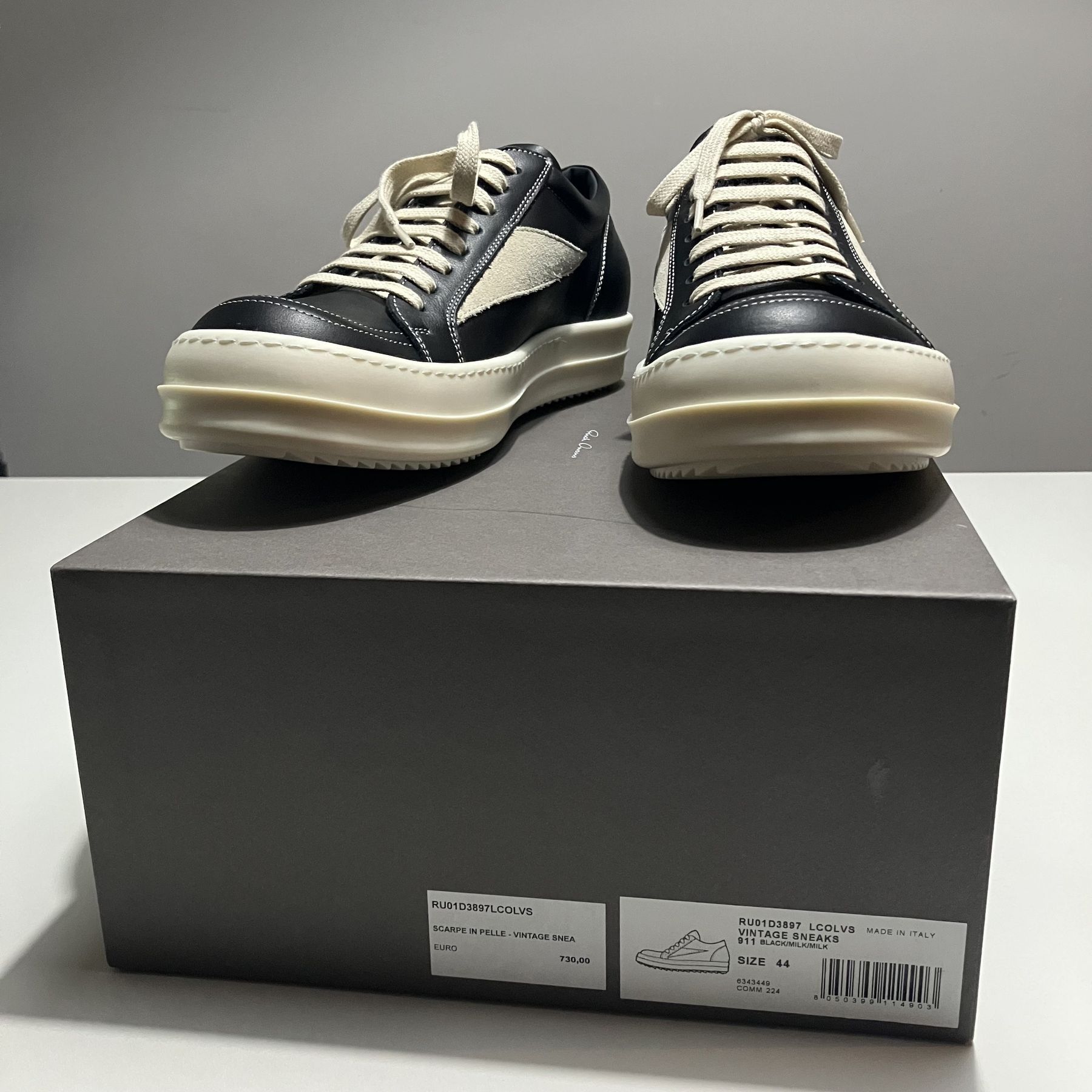 vans リック Rick Owens Vintage Sneakers Black Men's - RU01C4897LPOLVS-991