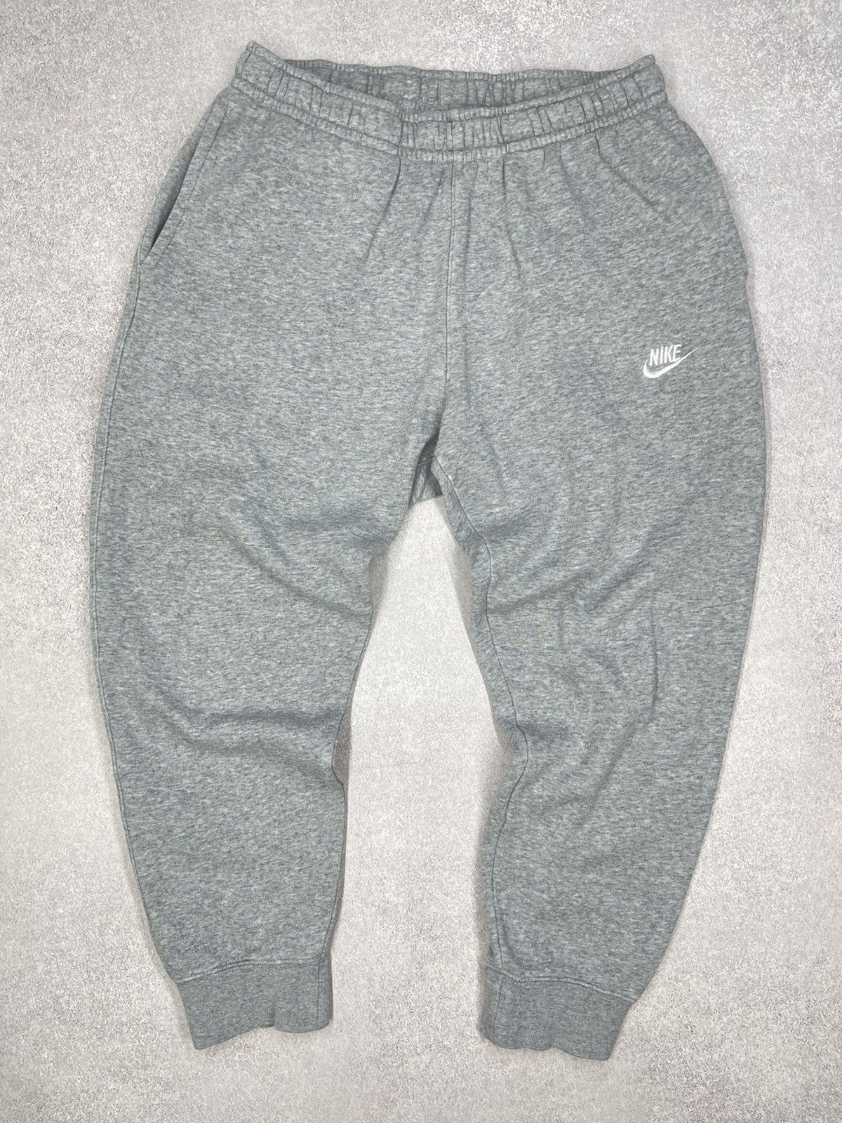 Nike Mens Nike Basic Grey Sweatpants Little Swoosh Logo White Y2K Size US 32 / EU 48 - 2 Thumbnail