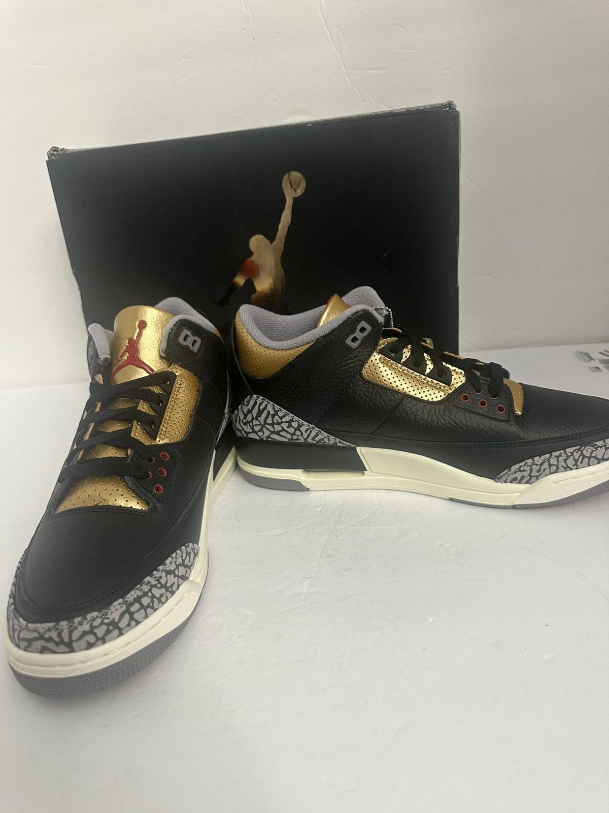 Nike Air Jordan 3 Retro Black Gold Size US 11 / IT 41 - 5 Thumbnail