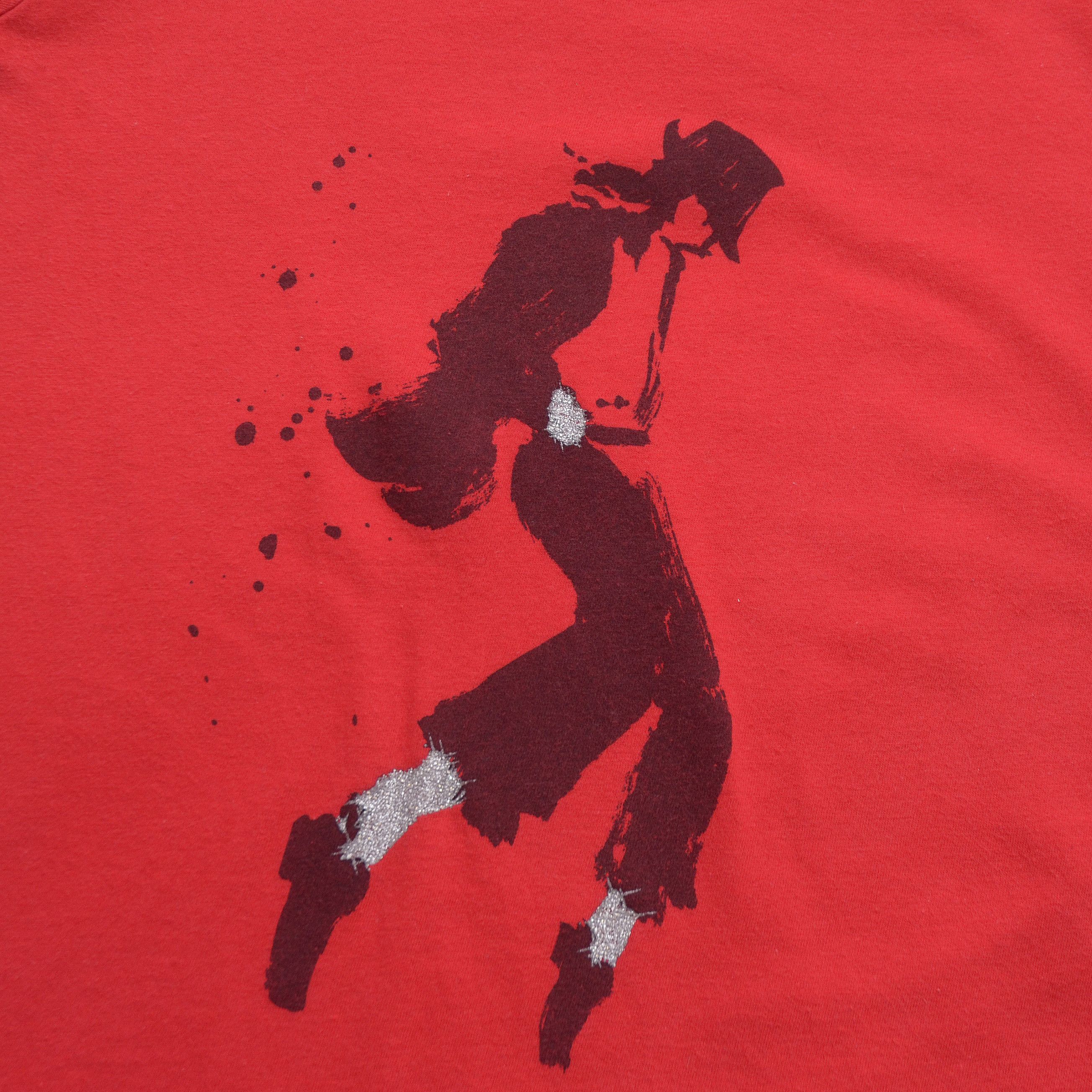 Michael Jackson × Vintage MJ THE MUSICAL Fitted Logo Michael Jackson Tee Red Y2K Size M / US 6-8 / IT 42-44 - 5 Thumbnail