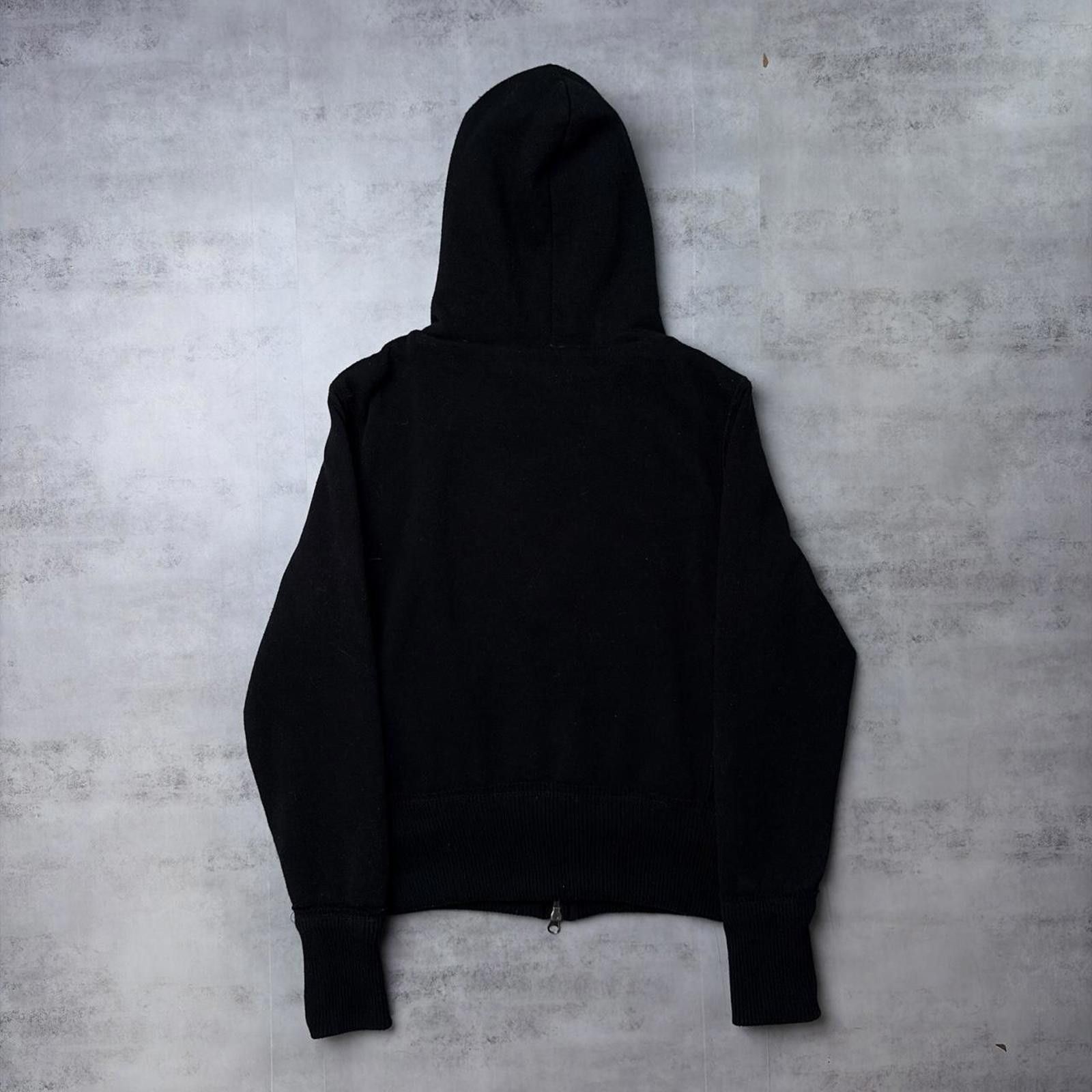 Other Y2K Black American Vintage Grunge Knit Lined Zip Up Hoodie Size S / US 4 / IT 40 - 7 Thumbnail