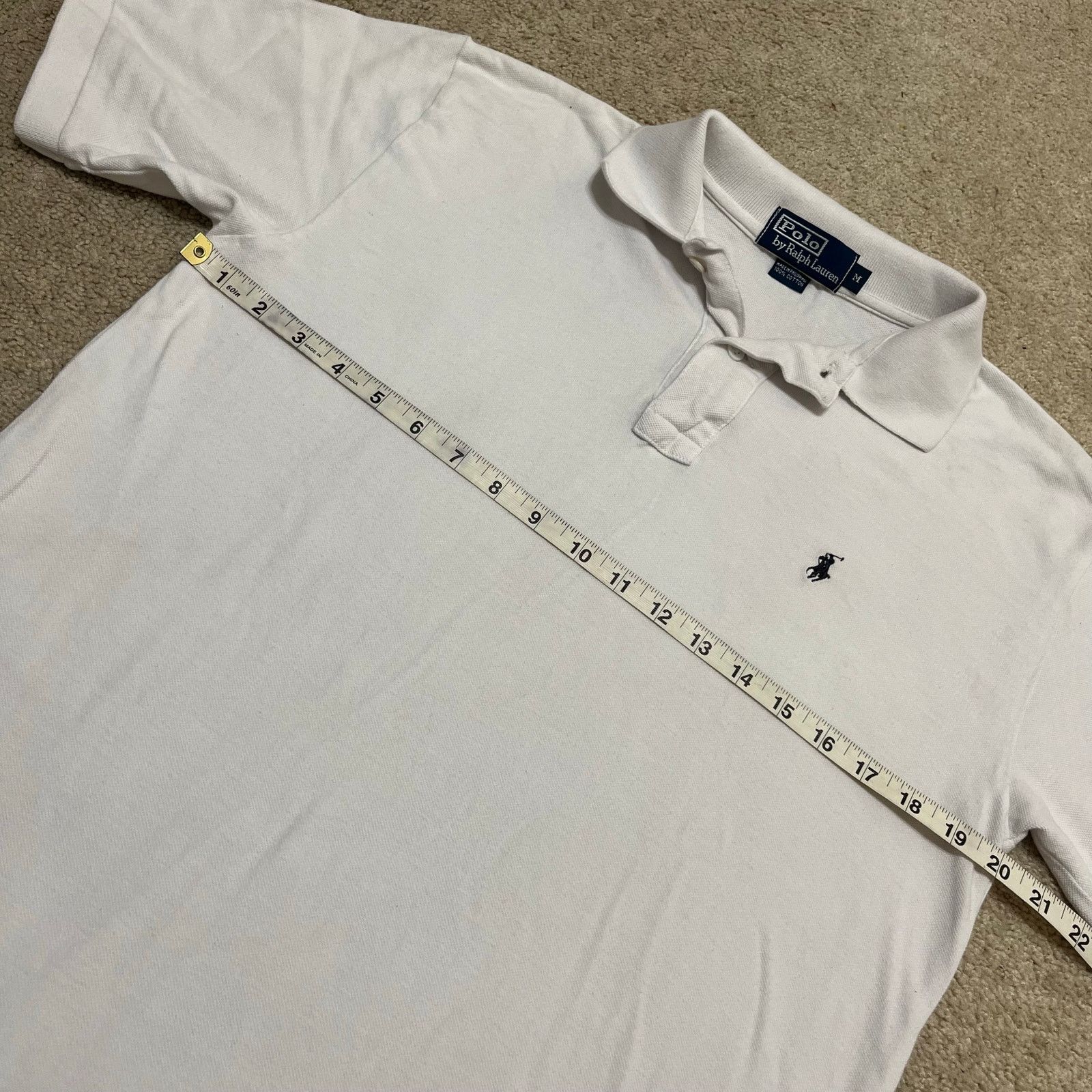 Polo Ralph Lauren Polo Ralph Lauren Solid White Polo Shirt Medium Size US M / EU 48-50 / 2 - 7 Thumbnail