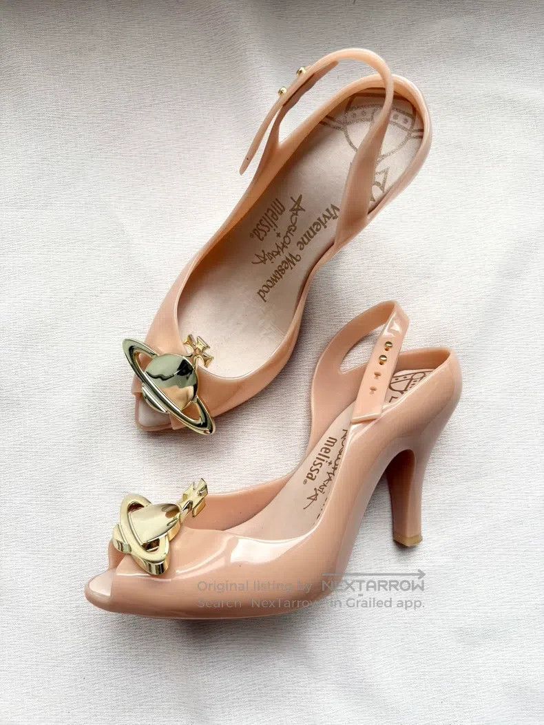 Vivienne Westwood Vivienne Westwood Vintage Beige Saturn High Heel Sandals Size US 4.5 / IT 34.5 - 7 Thumbnail