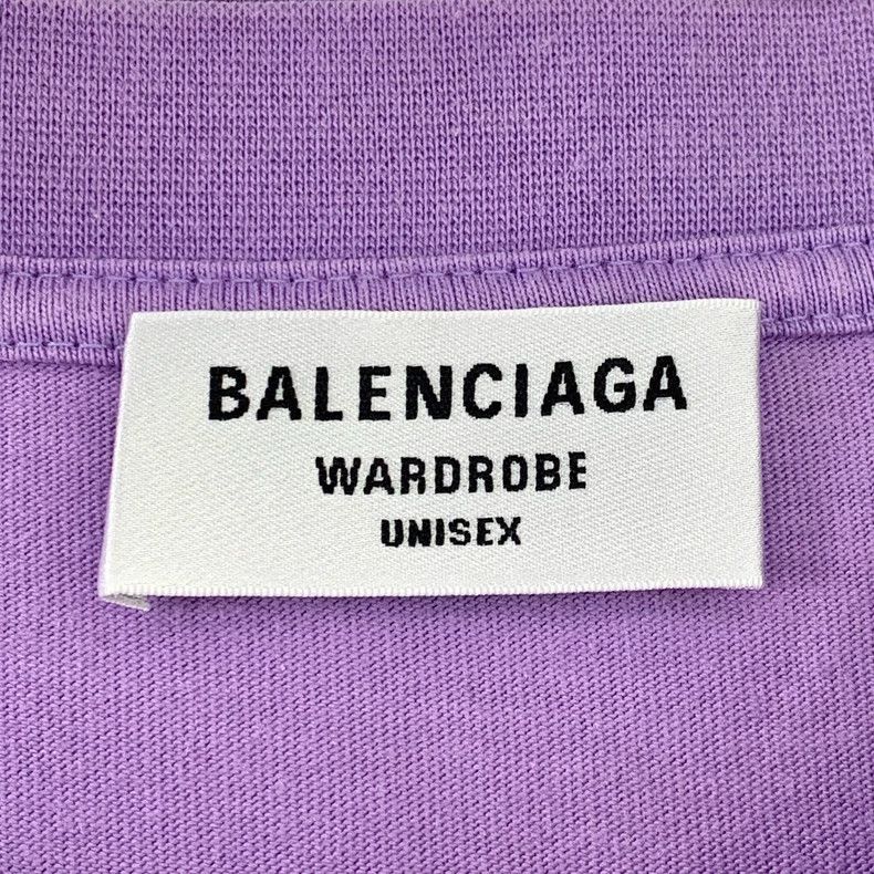 Balenciaga Balenciaga Purple logo print crew neck short sleeve T-shir Size US XS / EU 42 / 0 - 7 Thumbnail