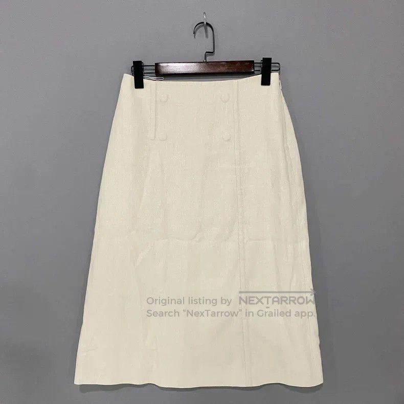 Fendi Fendi Beige linen long skirt Size 26" / US 2 / IT 38 - 3 Thumbnail
