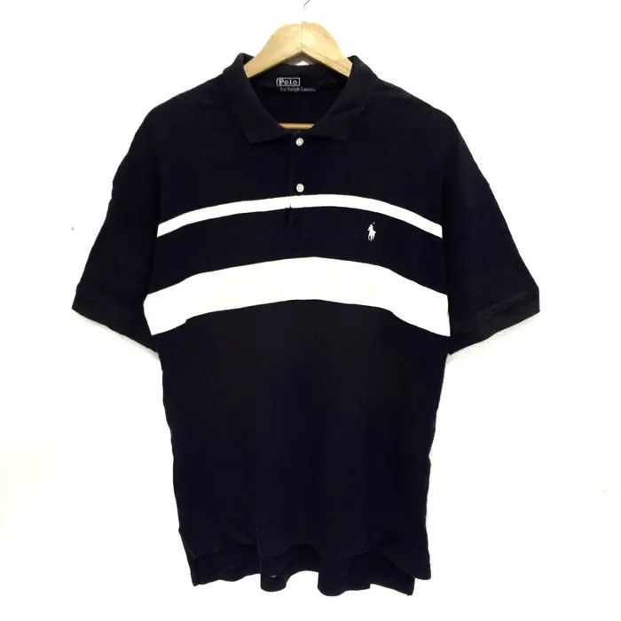 Polo Ralph Lauren Vtg POLO RALPH LAUREN Small Pony Striped Collar Tee Shirt Size US M / EU 48-50 / 2 - 1 Thumbnail
