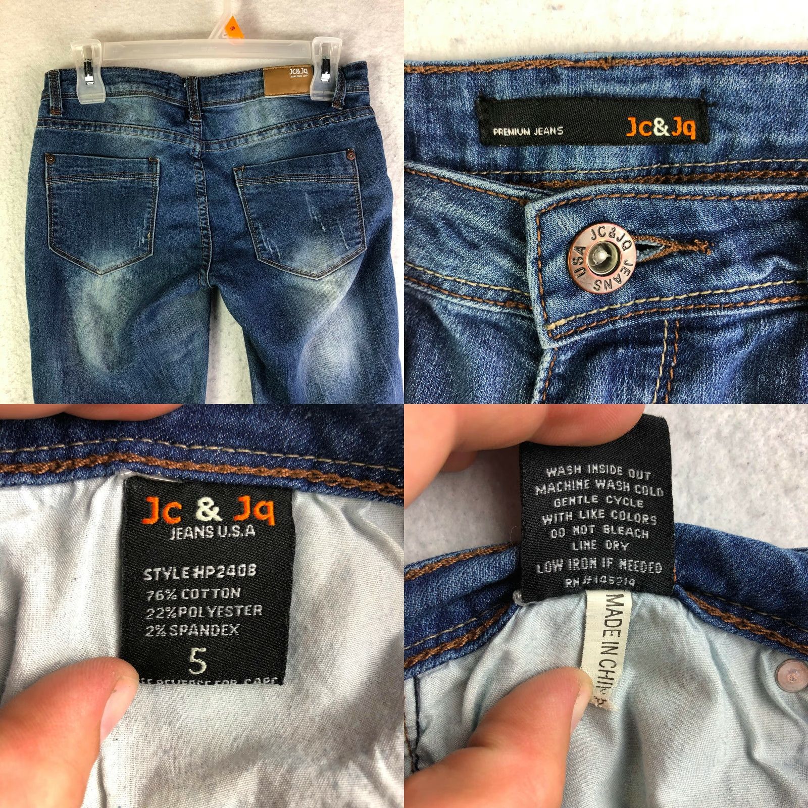 Denime Jc&Jq Jeans Mid Rise Skinny Juniors Size 5 Blue Denim Jeans Womens Regular Rise Slim Fit Vintage N/A Size 27" / US 4 / IT 40 - 8 Thumbnail
