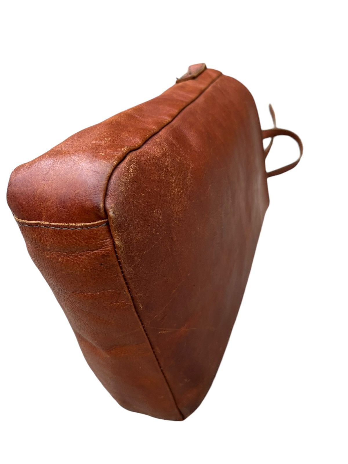 Leather Vintage Turkuabo Japan Faded Patina Leather Sling Bag Size ONE SIZE - 16 Thumbnail