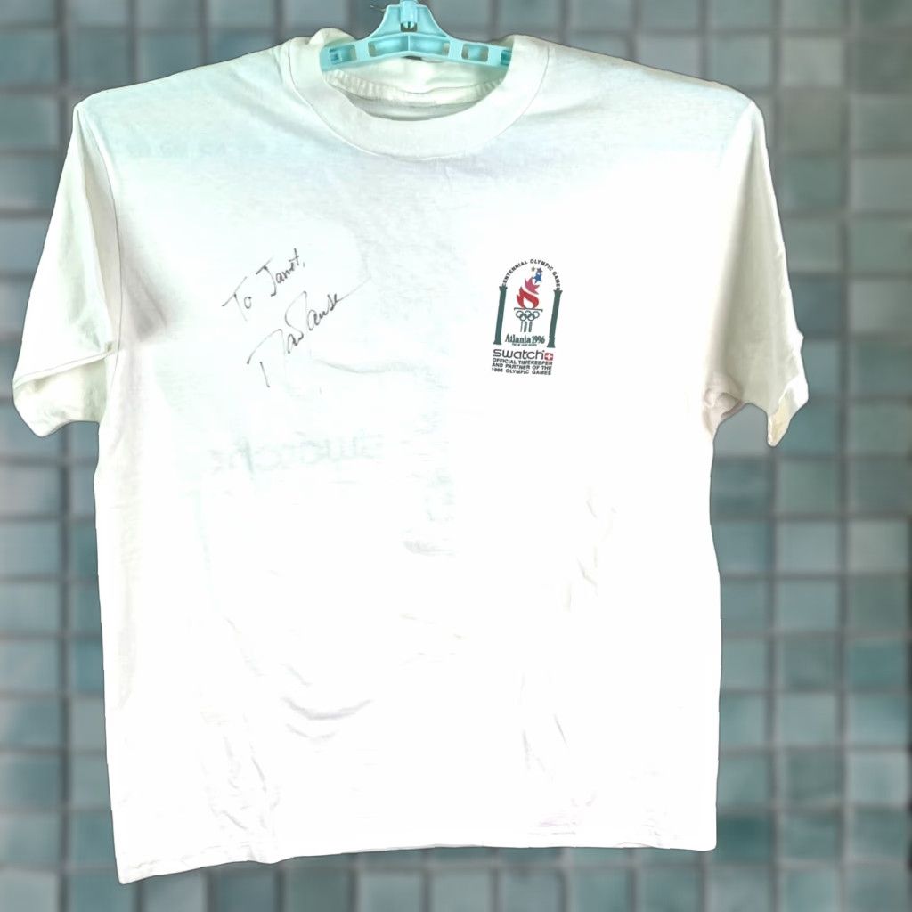 Vintage VINTAGE 1996 Olympic Games Atlanta Swatch T Shirt Adult L White Signed Size US L / EU 52-54 / 3 - 1 Thumbnail