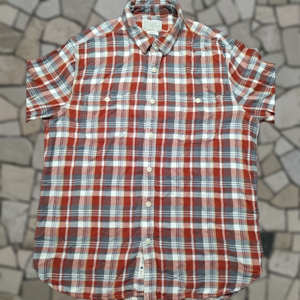 Lucky Brand Lucky Brand Shirt Mens Flannel Red Plaid Long Sleeve Button-Up 44 Chest L Large Classic Western Outdoor Mens Size US L / EU 52-54 / 3 - 1 Thumbnail