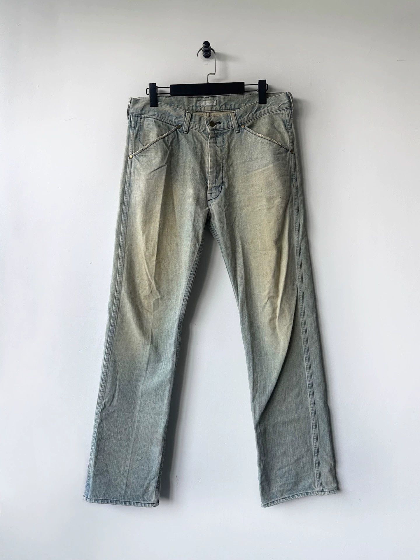 Number (N)ine (n)ine 02ss mud-dyed indigo jeans size 2 Size US 32 / EU 48 - 1 Thumbnail
