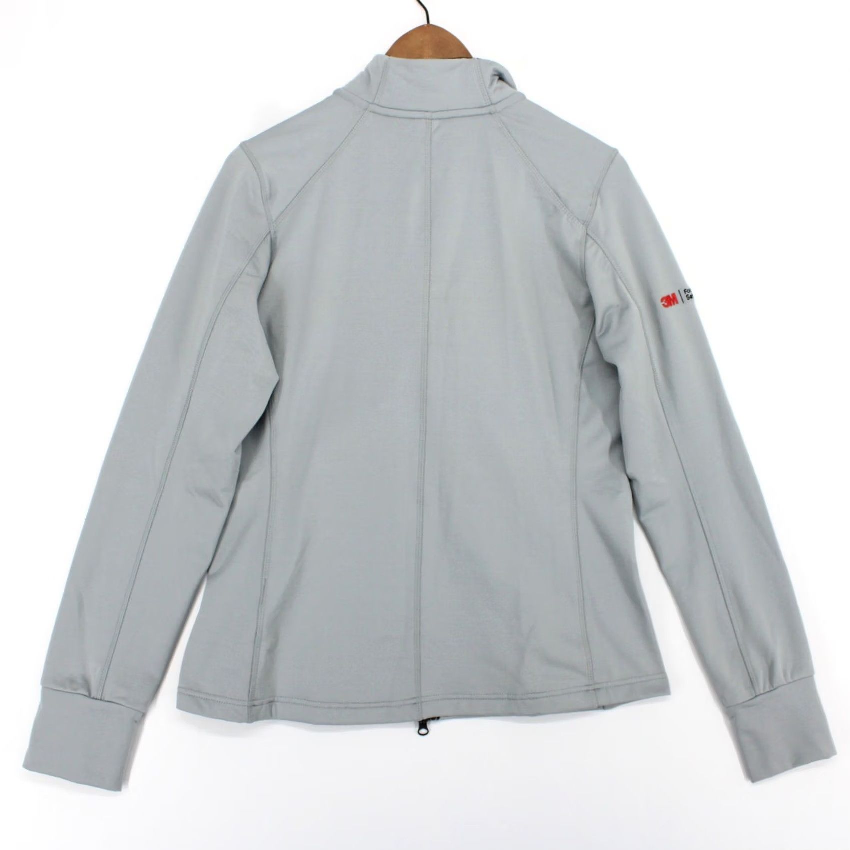 Vintage UNRL Transition Jacket Womens M Gray Full Zip Thumbholes Fleece Lined LOGO* Size M / US 6-8 / IT 42-44 - 2 Thumbnail
