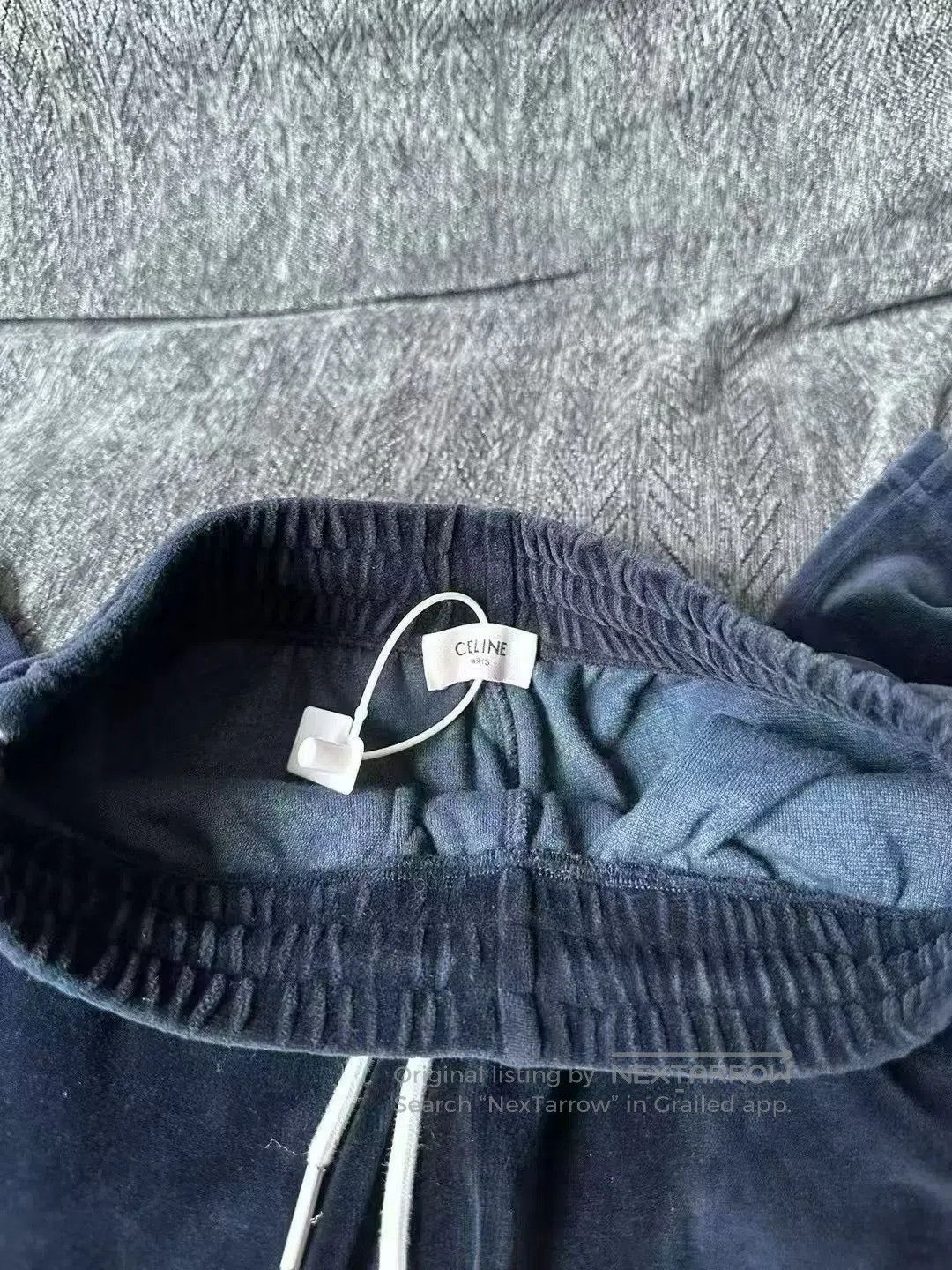 Celine CELINE size XS Blue Velvet Trousers| Size US 27 - 3 Thumbnail
