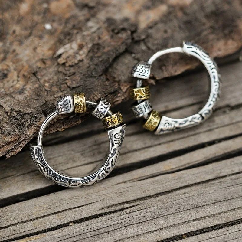 Other Unique Design Round Circle Hoop Earrings Size ONE SIZE - 5 Thumbnail