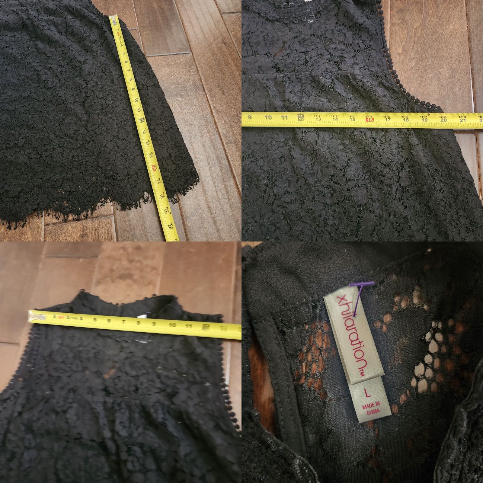 Vintage Xhilaration Blouse Women’s Black Lace Sleeveless Mock Neck L Adult Regular Rack Shirt? Size L / US 10 / IT 46 - 8 Thumbnail