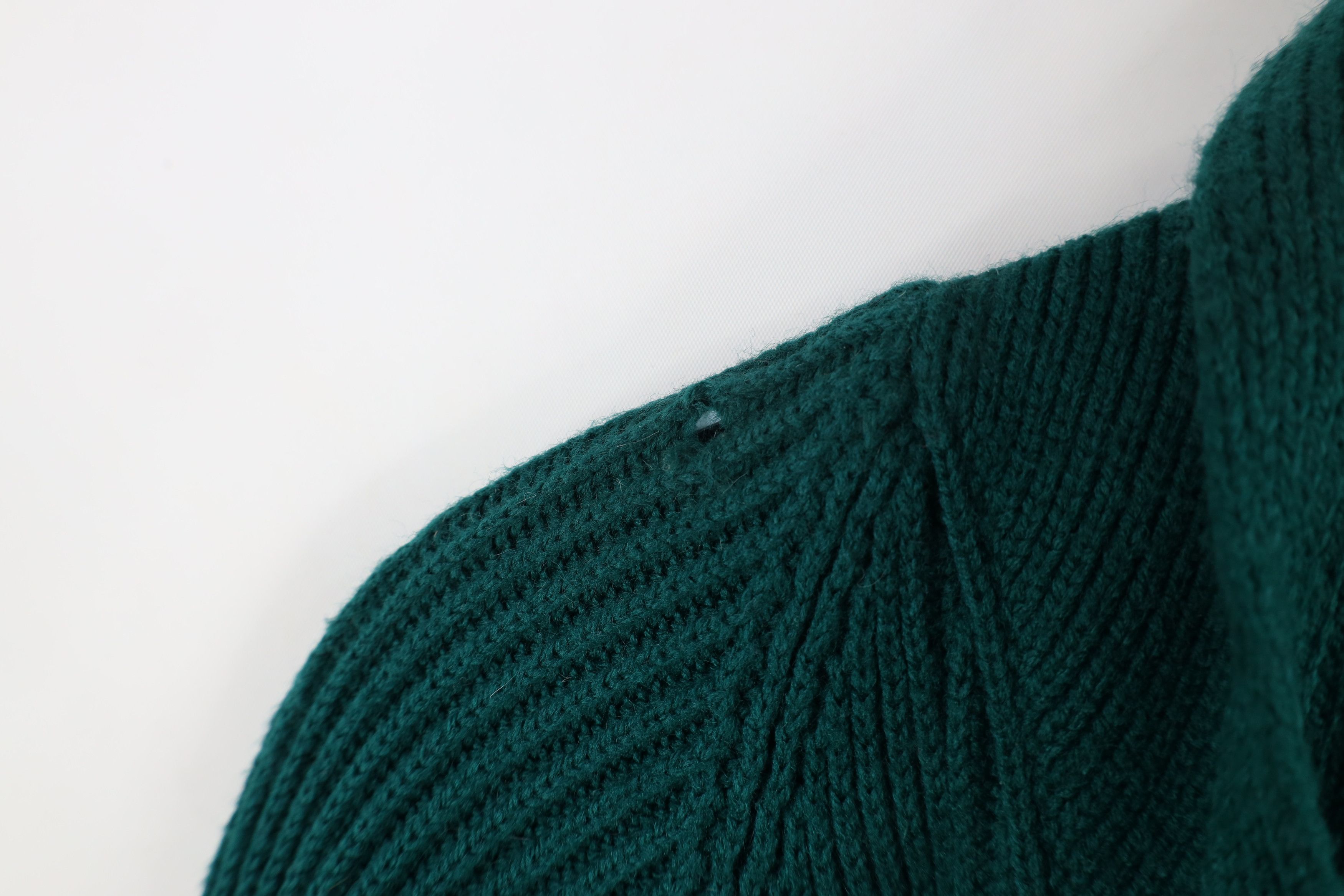 Vintage Vintage 70s Streetwear Ribbed Knit Shawl Cardigan Sweater Size L / US 10 / IT 46 - 4 Thumbnail