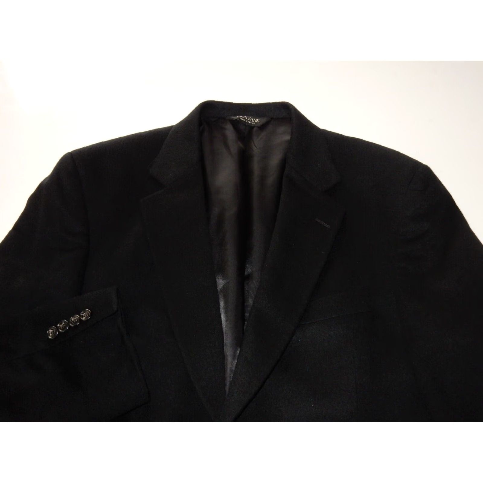 Jos. A. Bank VINTAGE Jos A. Bank Men's 100% Cashmere Sport Coat Blazer Size 42R Black Classic Formal Size 42R - 2 Thumbnail