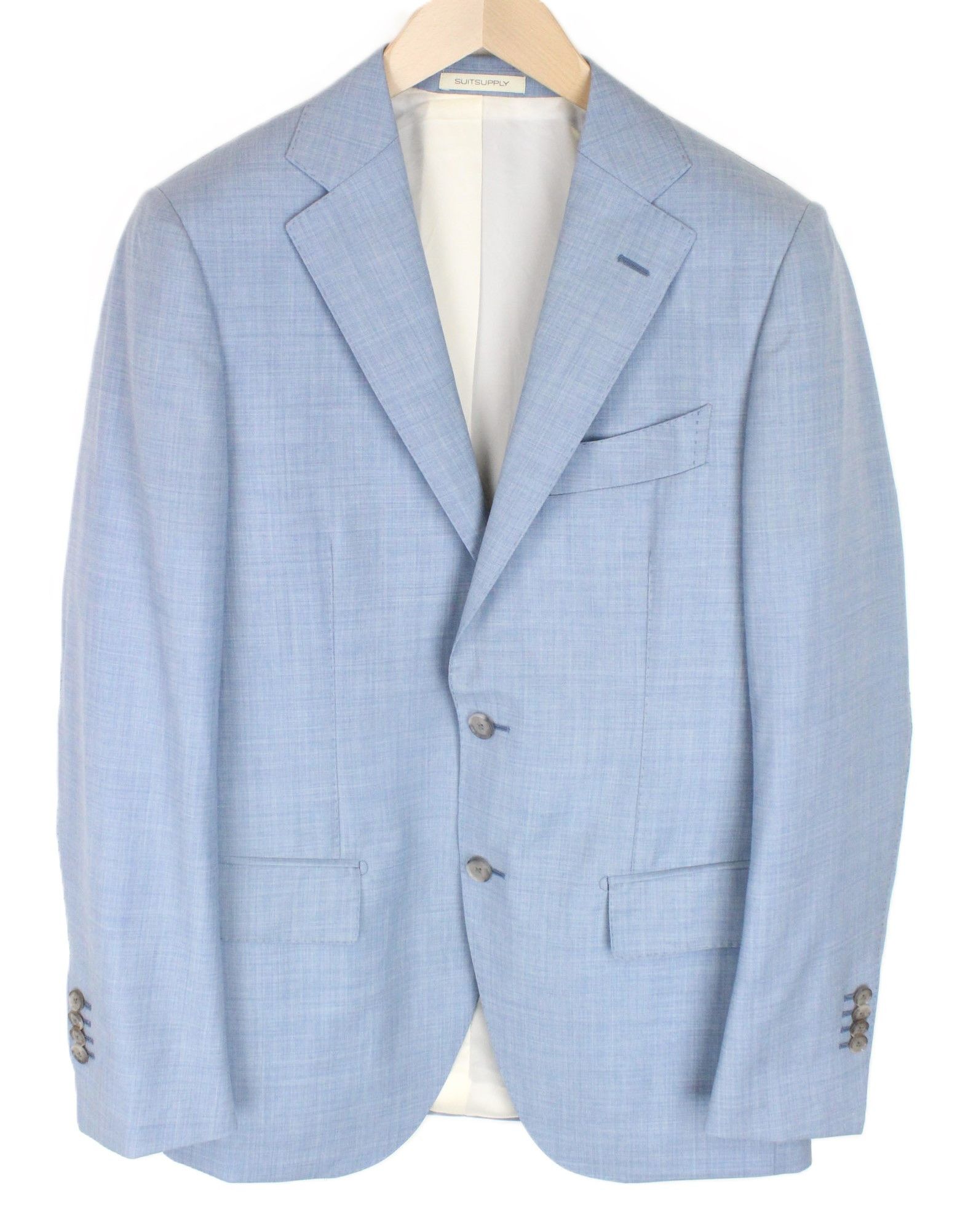 Suitsupply LAZIO UK36R Light Blue Wool Suit 67346 Size 36R - 2 Thumbnail