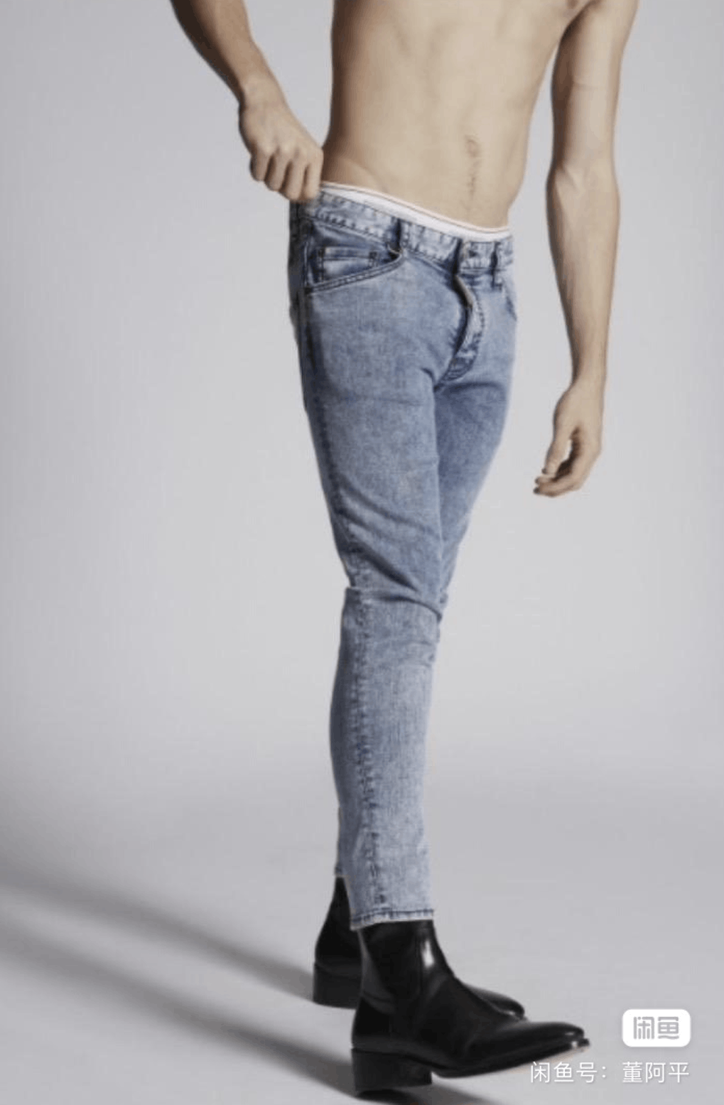 Dsquared2 Dsquared2 Blue Rubbed White Wash Slim Fit Jeans Size 46 Size US 30 / EU 46 - 1 Thumbnail