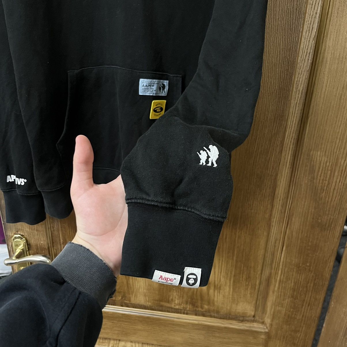Aape Black Hoodie Aape by a Bathing Ape Face Hoodie Bape Size US XL / EU 56 / 4 - 4 Thumbnail