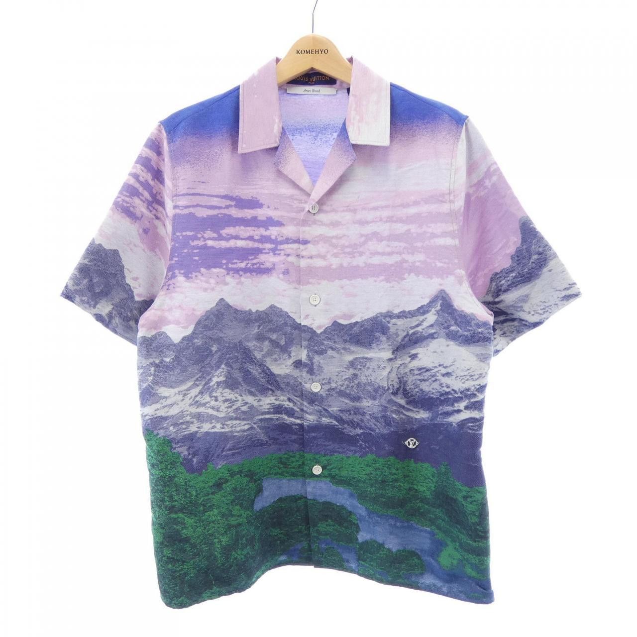 Louis Vuitton Louis Vuitton Louis Vuitton Landscape Hawaiian Shirt Short Sleeve Shirt Textile Tops HMS87WJ96 DUTY FREE for USA Size ONE SIZE - 1 Thumbnail