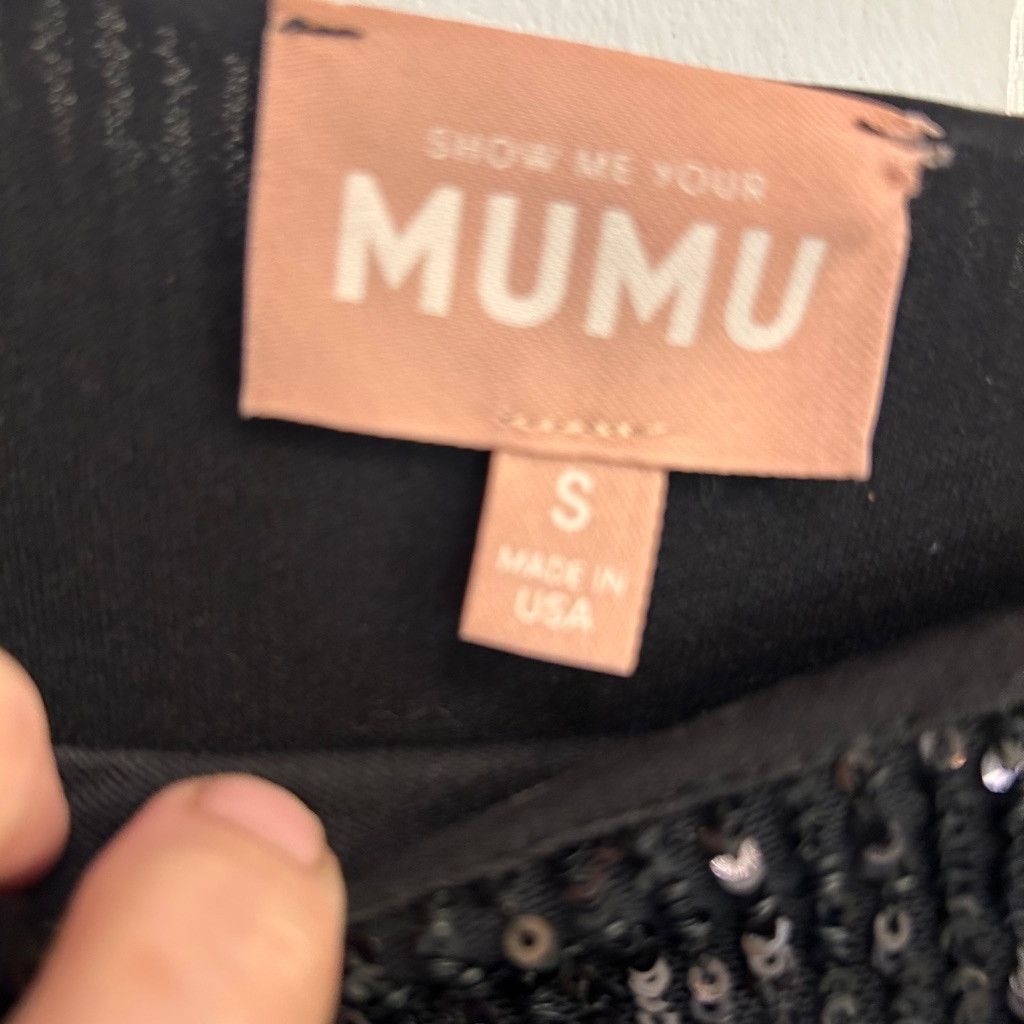 Show Me Your MuMu Show Me Your Mumu Blk Sequin Midi Dress S Size XS / US 0-2 / IT 36-38 - 3 Thumbnail