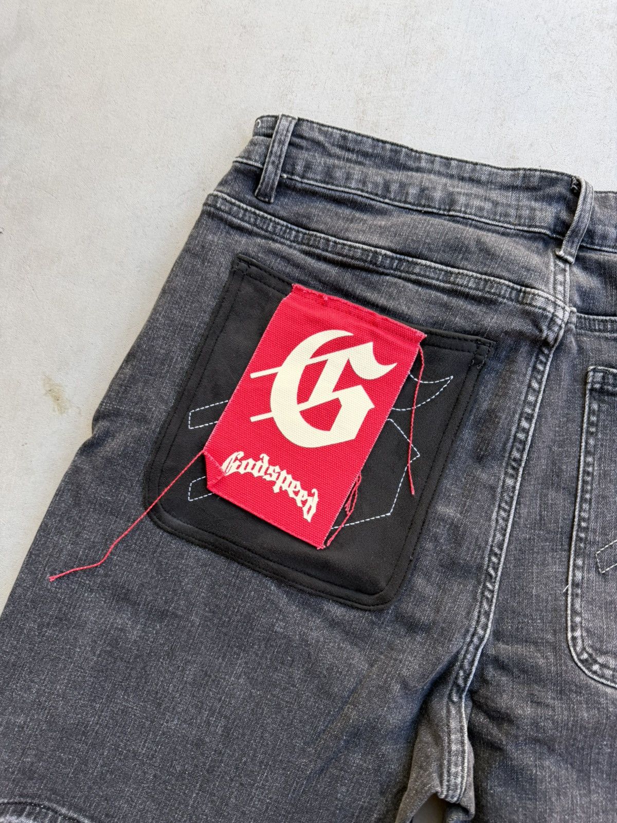 Godspeed Godspeed Patchwork Denim Shorts Black V2 Size 34 Men’s Size US 34 / EU 50 - 6 Thumbnail