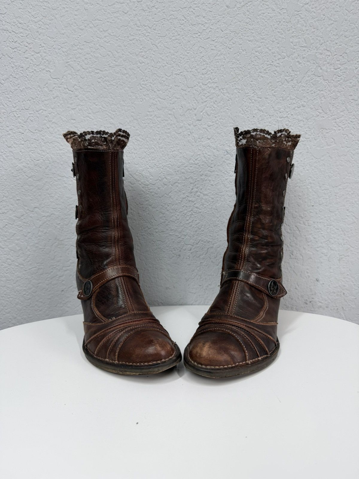 A.S.98 Vintage AS 98 Rick Owens Style Zip Ankle Leather Biker Boots Size US 9 / IT 39 - 5 Thumbnail