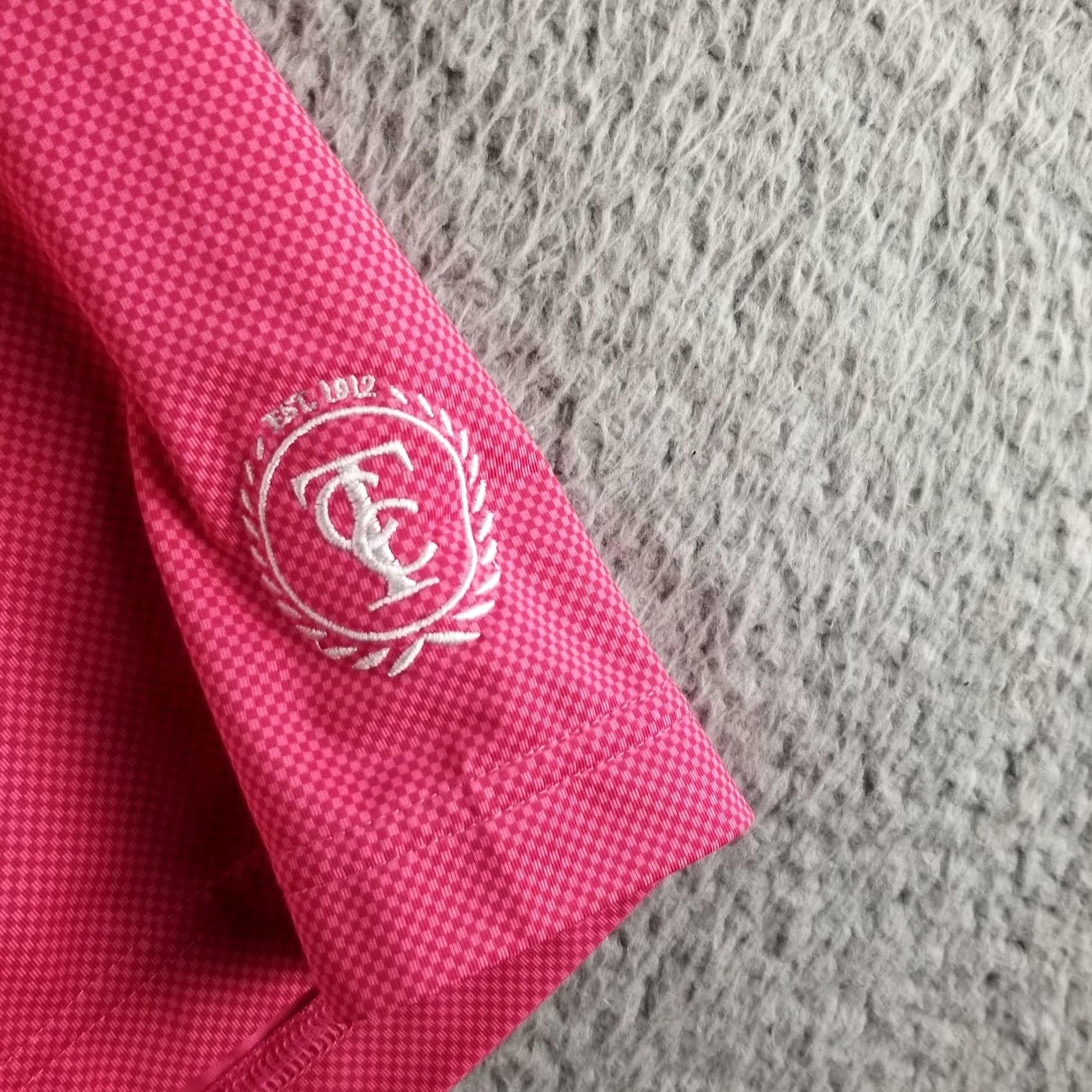 Footjoy FOOTJOY GOLF POLO SHIRT L LARGE PINK SQUARE CHECK PRODRY PERFORMANCE TCC Size US L / EU 52-54 / 3 - 2 Thumbnail