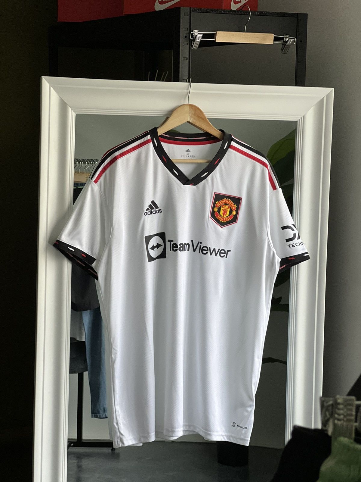 Adidas Man United 22/23 Away Shirt XL Adidas TeamViewer White Size US XL / EU 56 / 4 - 2 Thumbnail