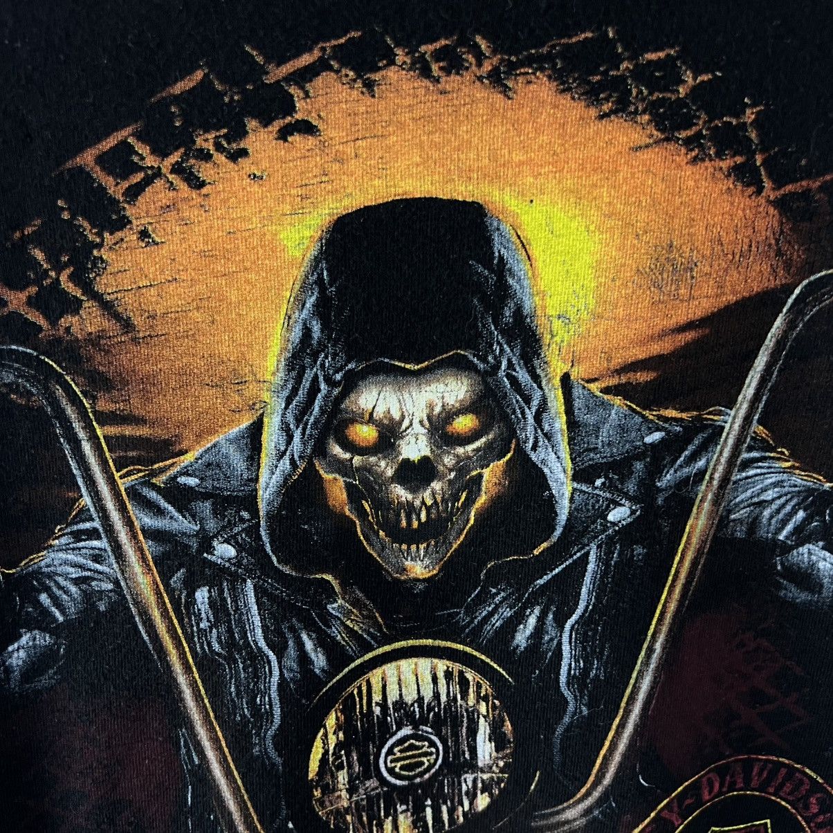 Harley Davidson Vintage Y2K Harley Davidson Dead Skull Sun Faded T-Shirt Size US XXL / EU 58 / 5 - 4 Thumbnail