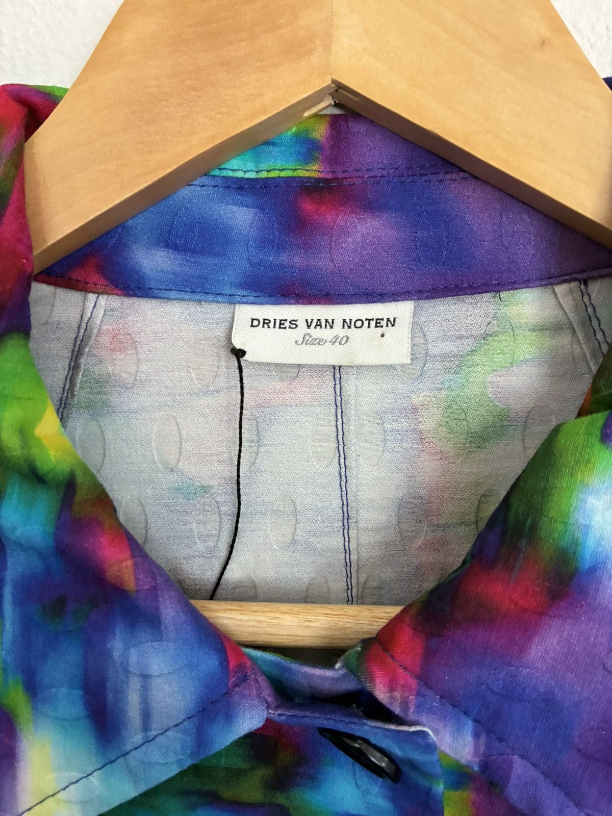 Dries Van Noten Dries Van Noten Abstract Print Lightweight Silk Coat (40) Size M / US 6-8 / IT 42-44 - 7 Thumbnail