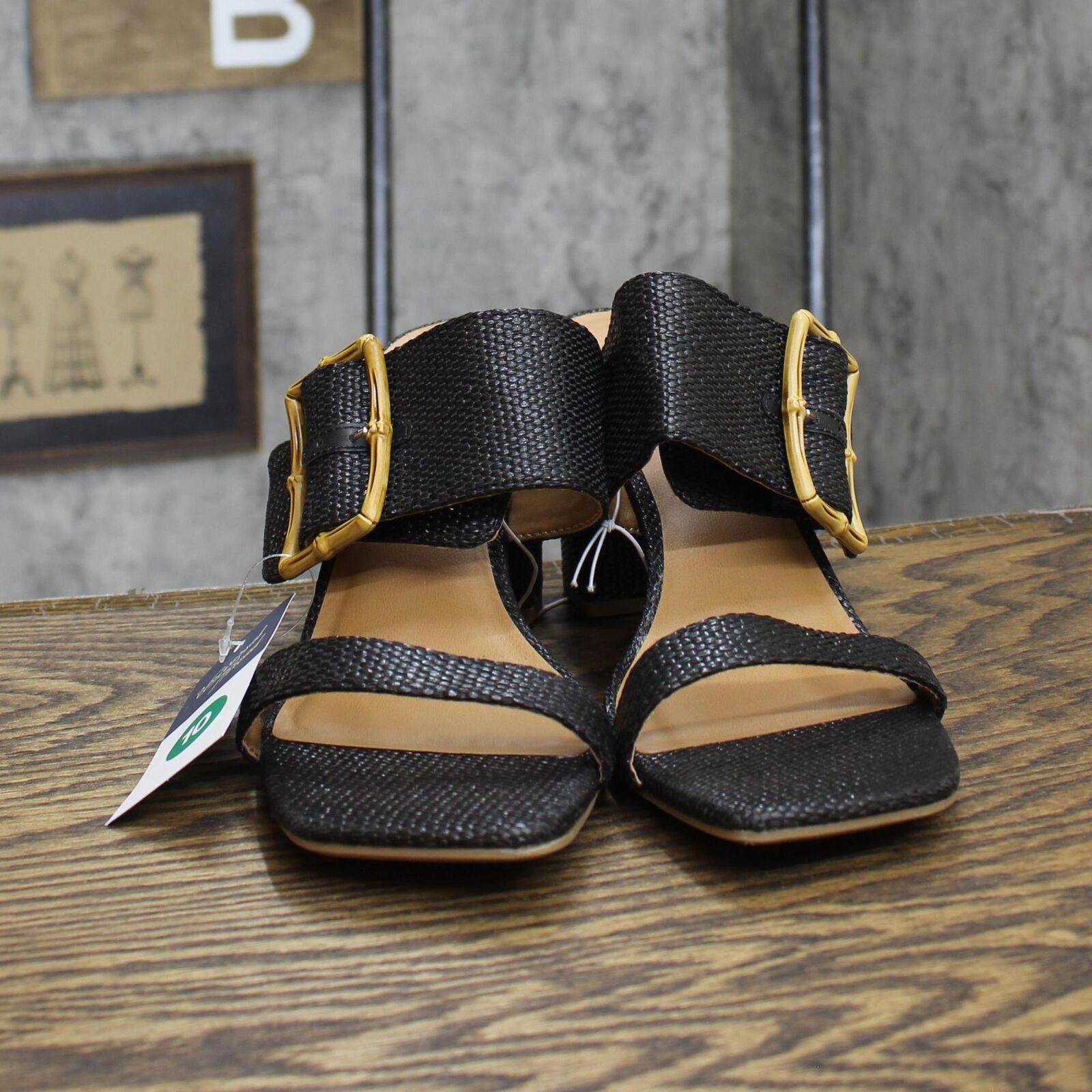 Designer NWT Universal Thread Mule Heels Shoes 89530654 Black 8M 8 M Size US 8 / IT 38 - 3 Thumbnail