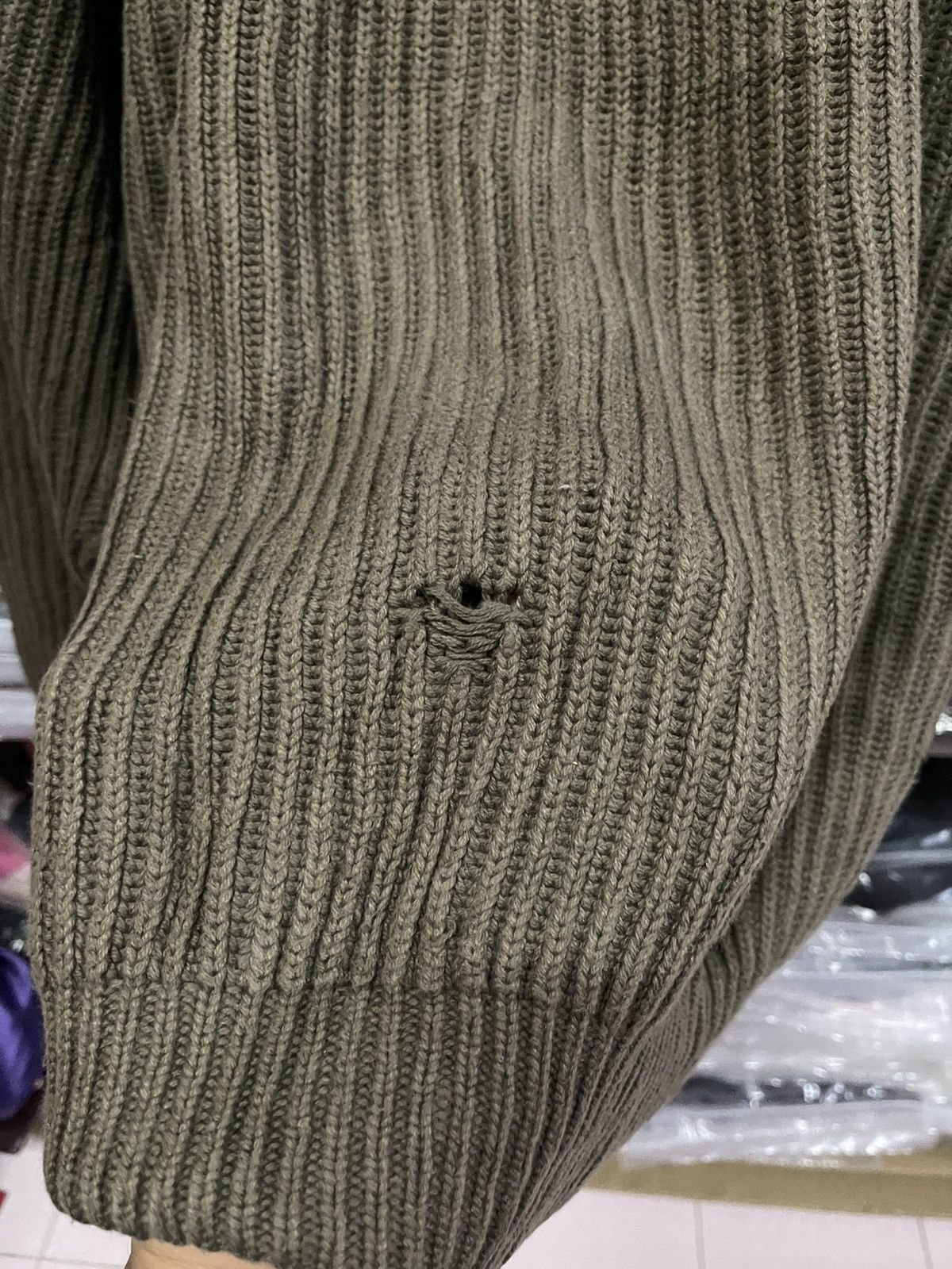 L.L. Bean Vintage L.L.Bean Olive Green Ribbed Knit Sweatshirt🔥🔥🔥 Size US L / EU 52-54 / 3 - 2 Thumbnail