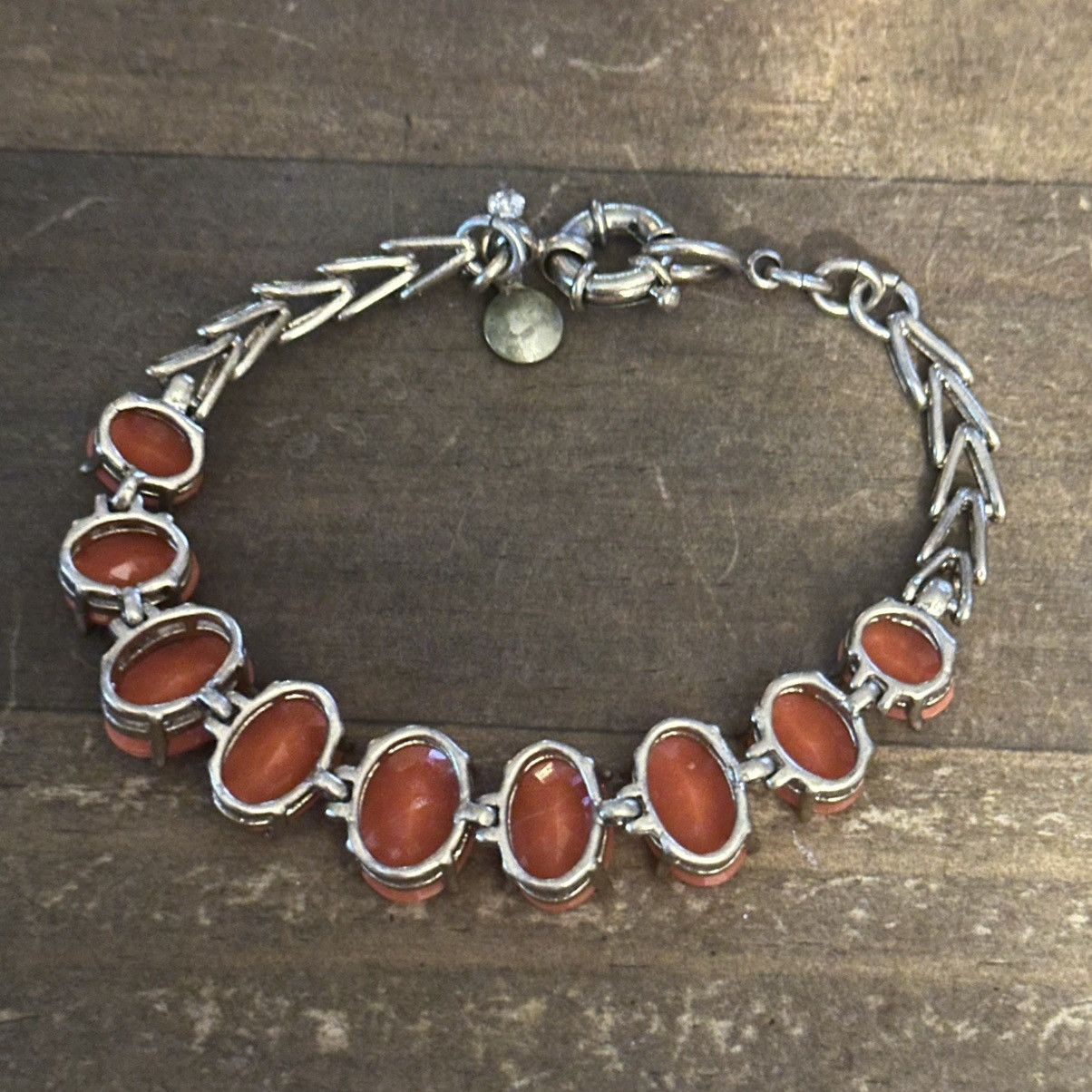 J.Crew J.Crew gold tone orange stone link bracelet Size ONE SIZE - 6 Thumbnail