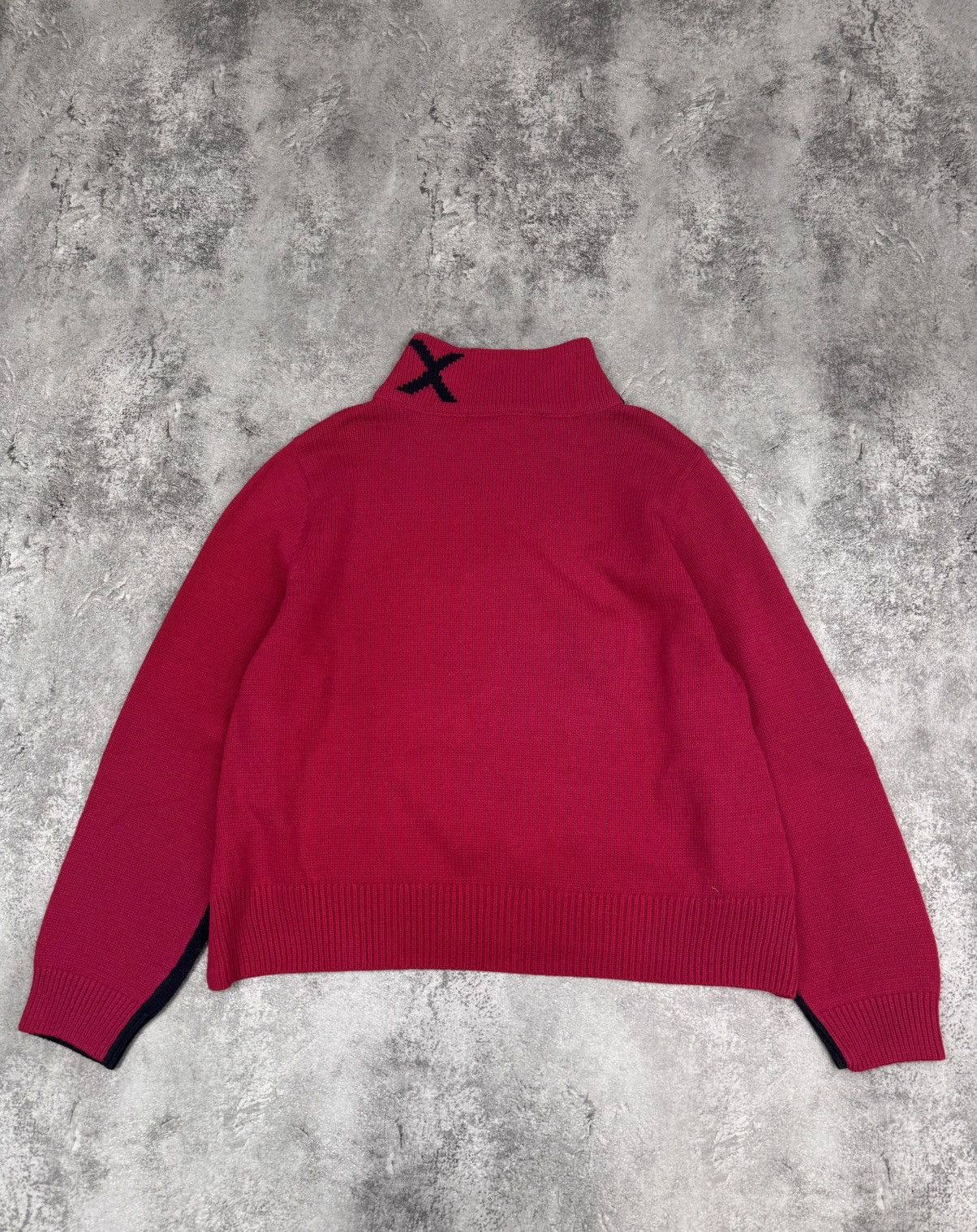 Armani Exchange Armani Exchange Women Vintage Knit Turtleneck Black / Pink Size L / US 10 / IT 46 - 7 Thumbnail
