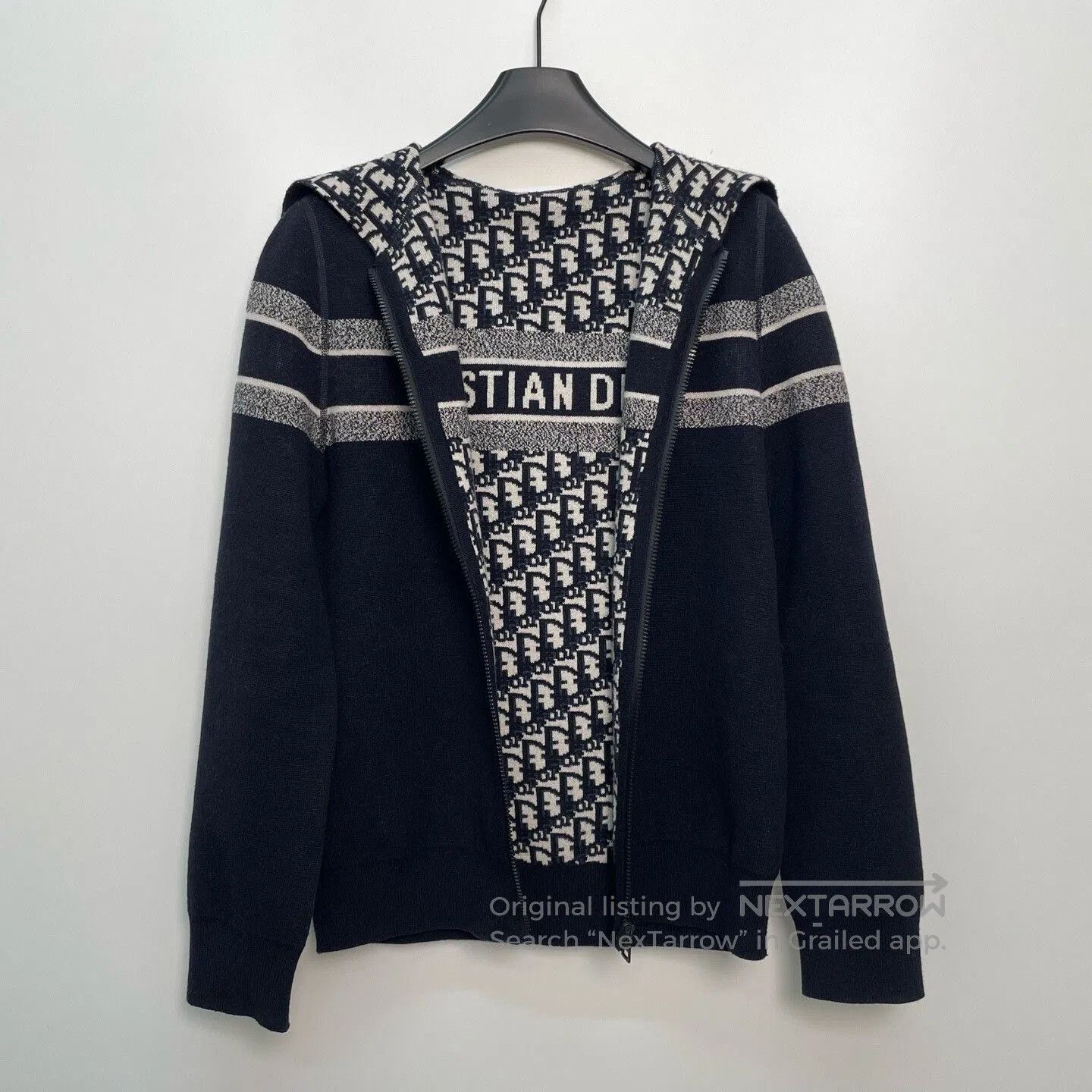Dior Dior Printed Reversible Hooded Cashmere Sweater. Size S / US 4 / IT 40 - 1 Thumbnail