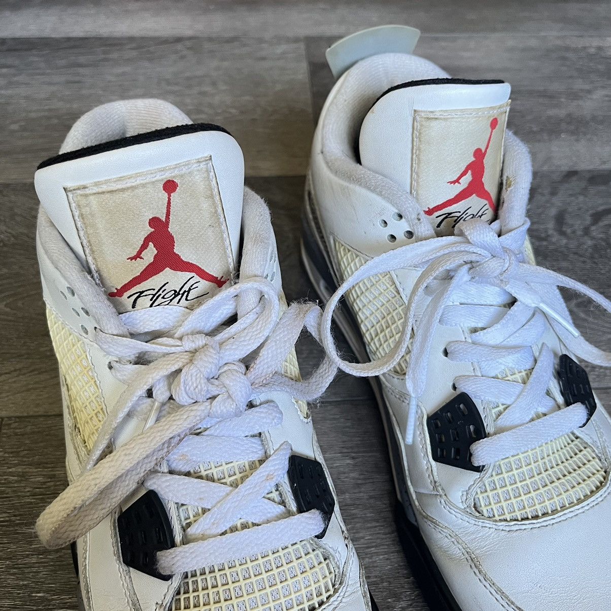 Jordan Brand × Vintage Vintage Air Jordan 4 Retro White Cement 2012 308497-103 8.5 Size US 8.5 / EU 41-42 - 7 Thumbnail