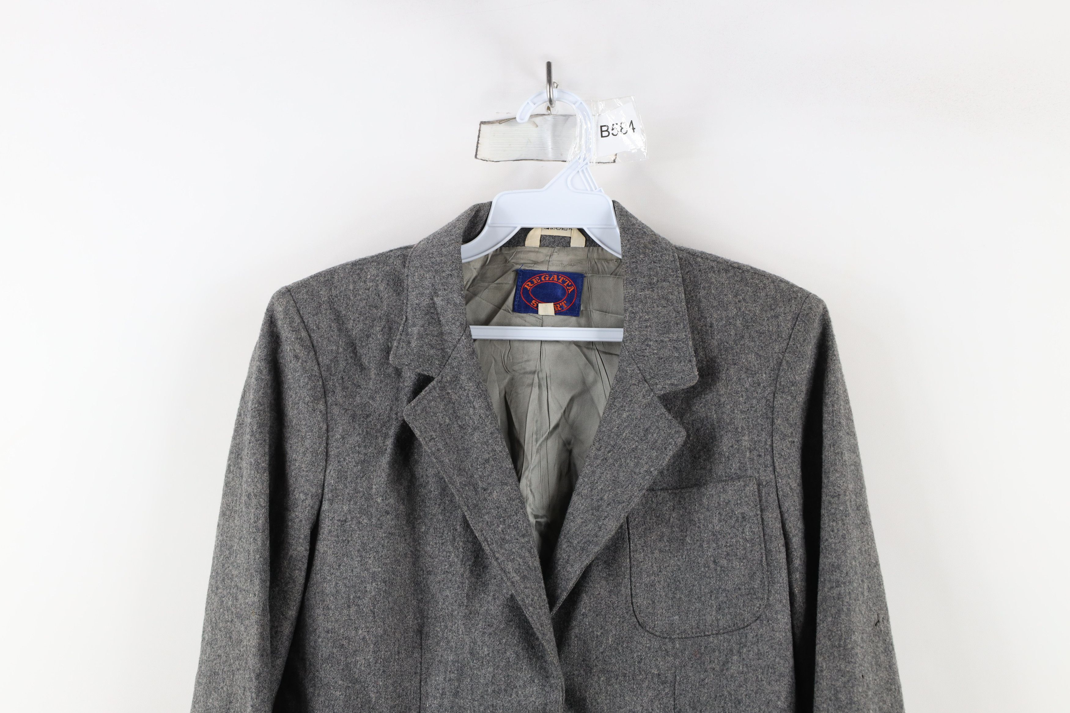 Vintage Vintage 90s Streetwear Wool 2 Button Blazer Suit Jacket Gray Size M / US 6-8 / IT 42-44 - 2 Thumbnail
