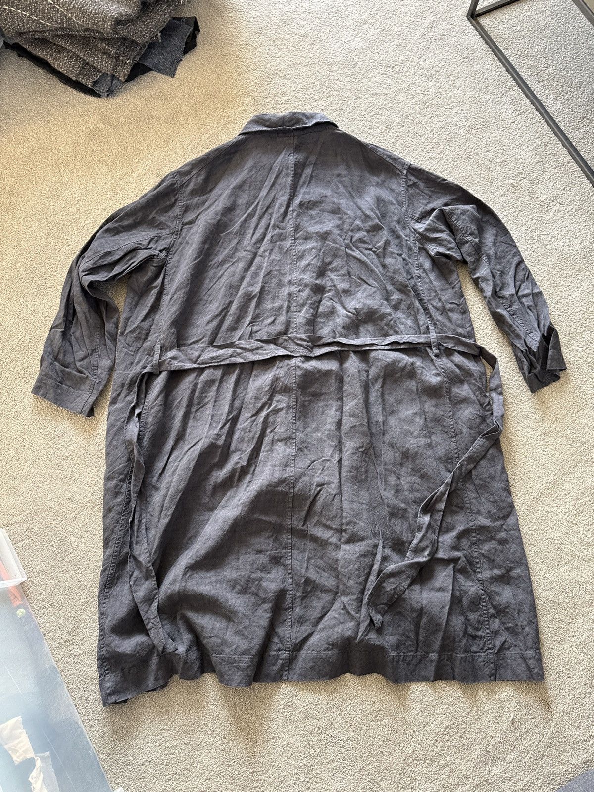 Casey Casey Chez Vidalenc Garment Dyed Belted Coat Size US L / EU 52-54 / 3 - 3 Thumbnail