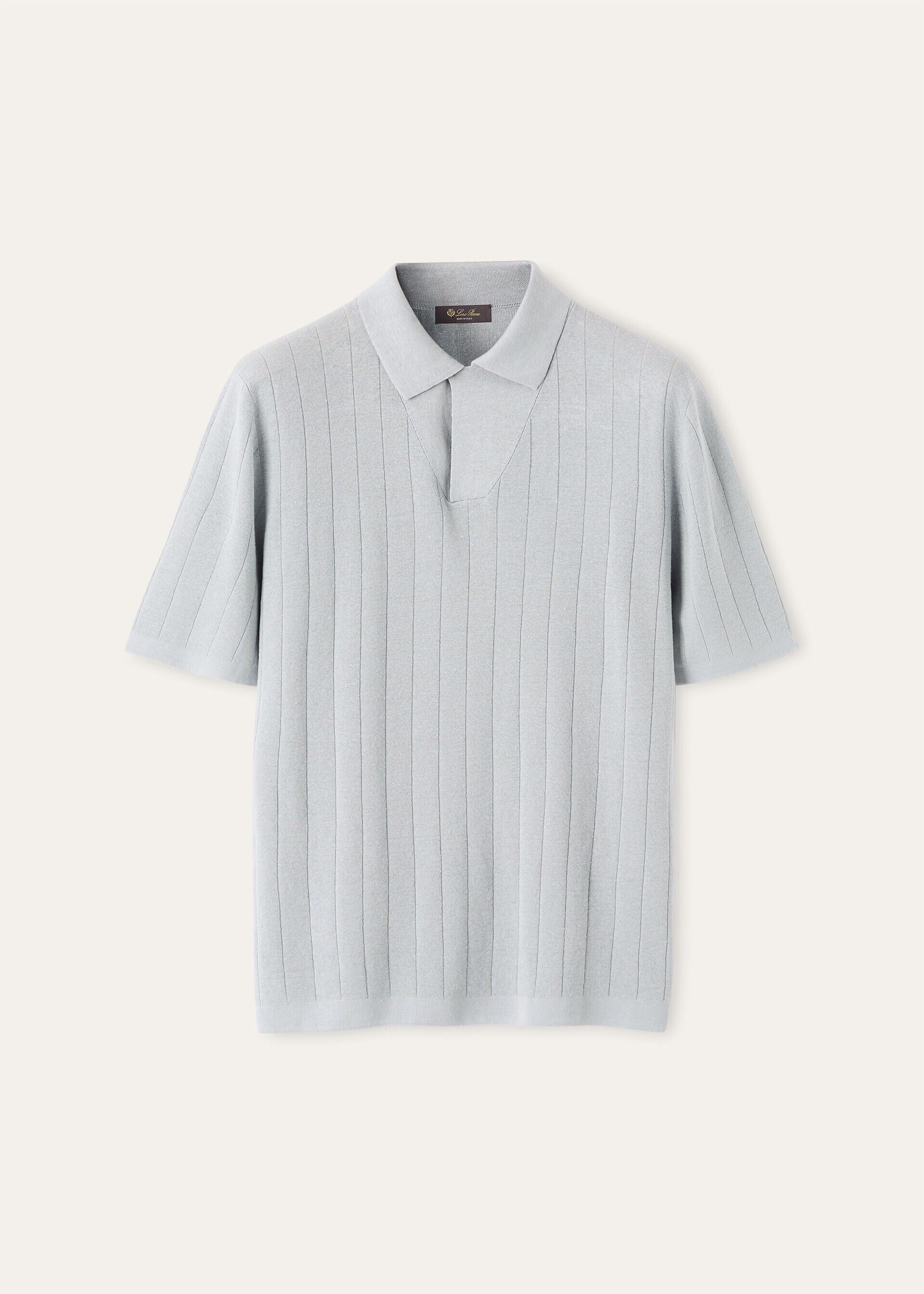 Loro Piana os11x0226 FAQ4555 Tamarind Polo Shirt in Swarov Sky Size US L / EU 52-54 / 3 - 1 Thumbnail