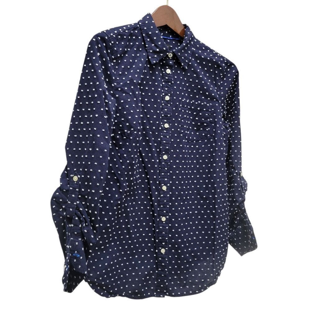Talbots Talbots Women Roll-Tab Long-Sleeve Button-Up Cotton 10 Size L / US 10 / IT 46 - 3 Thumbnail