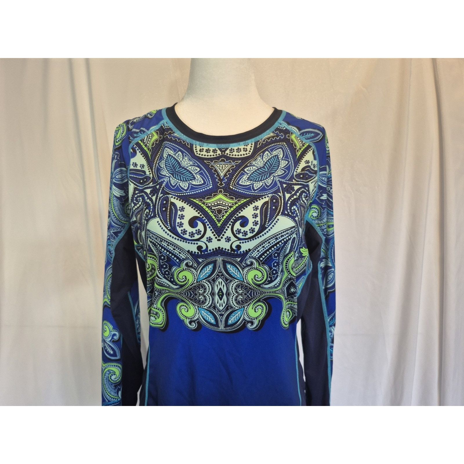 Athleta New Athleta Womens Runaway Rashguard Blue Green Top Medium Size M / US 6-8 / IT 42-44 - 4 Thumbnail