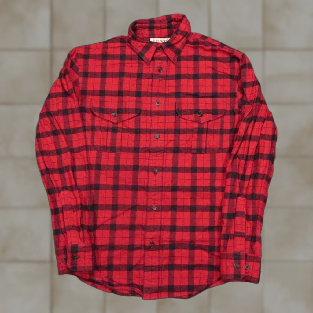 Filson Filson Shirt Men XS Red Black Buffalo Plaid Alaskan Guide Long Sleeve Button-Up Shirt Size US XS / EU 42 / 0 - 1 Thumbnail