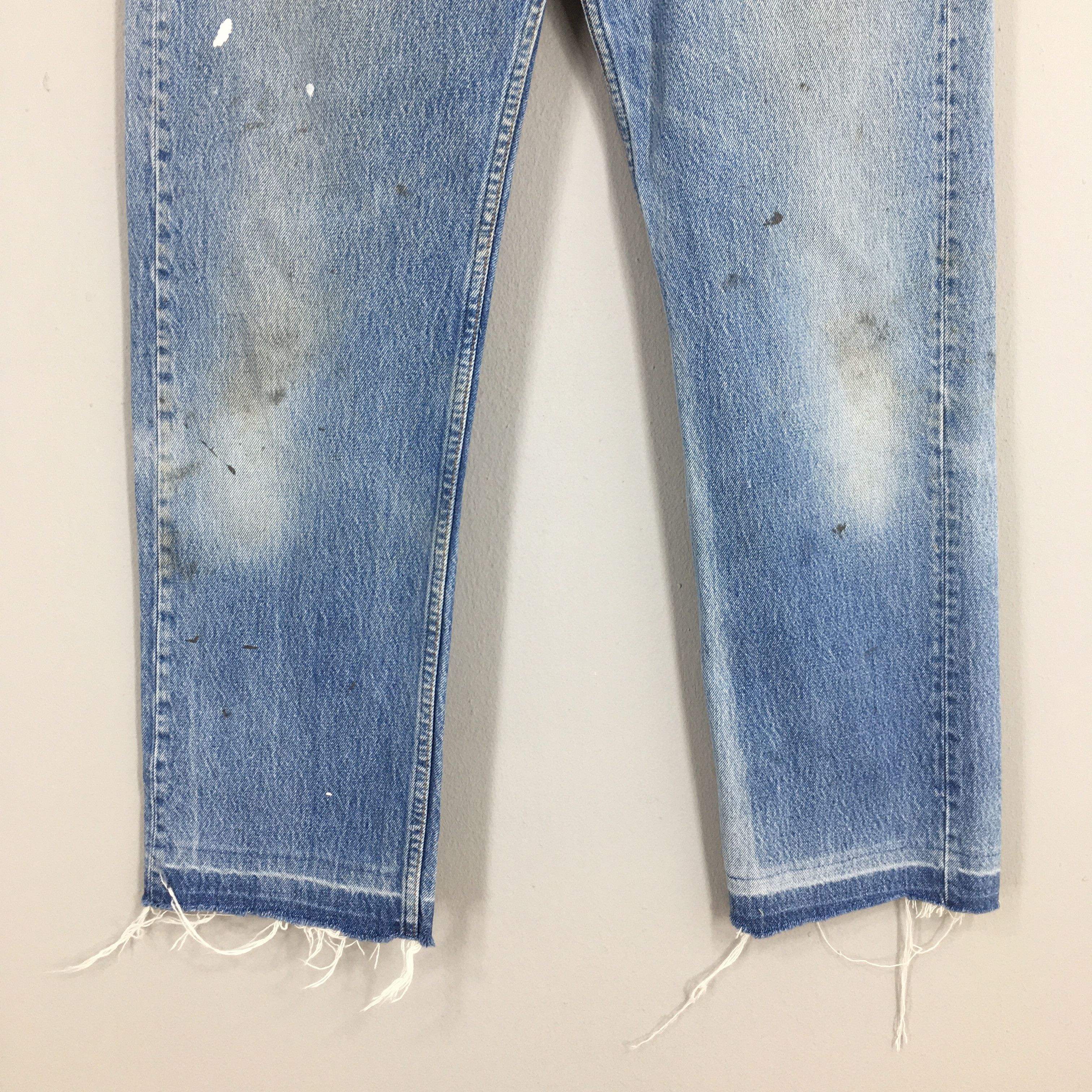 Levi's Size 30x28 Vintage 90s Levi's 501 Faded Blue Jeans S2018 Size US 30 / EU 46 - 4 Thumbnail