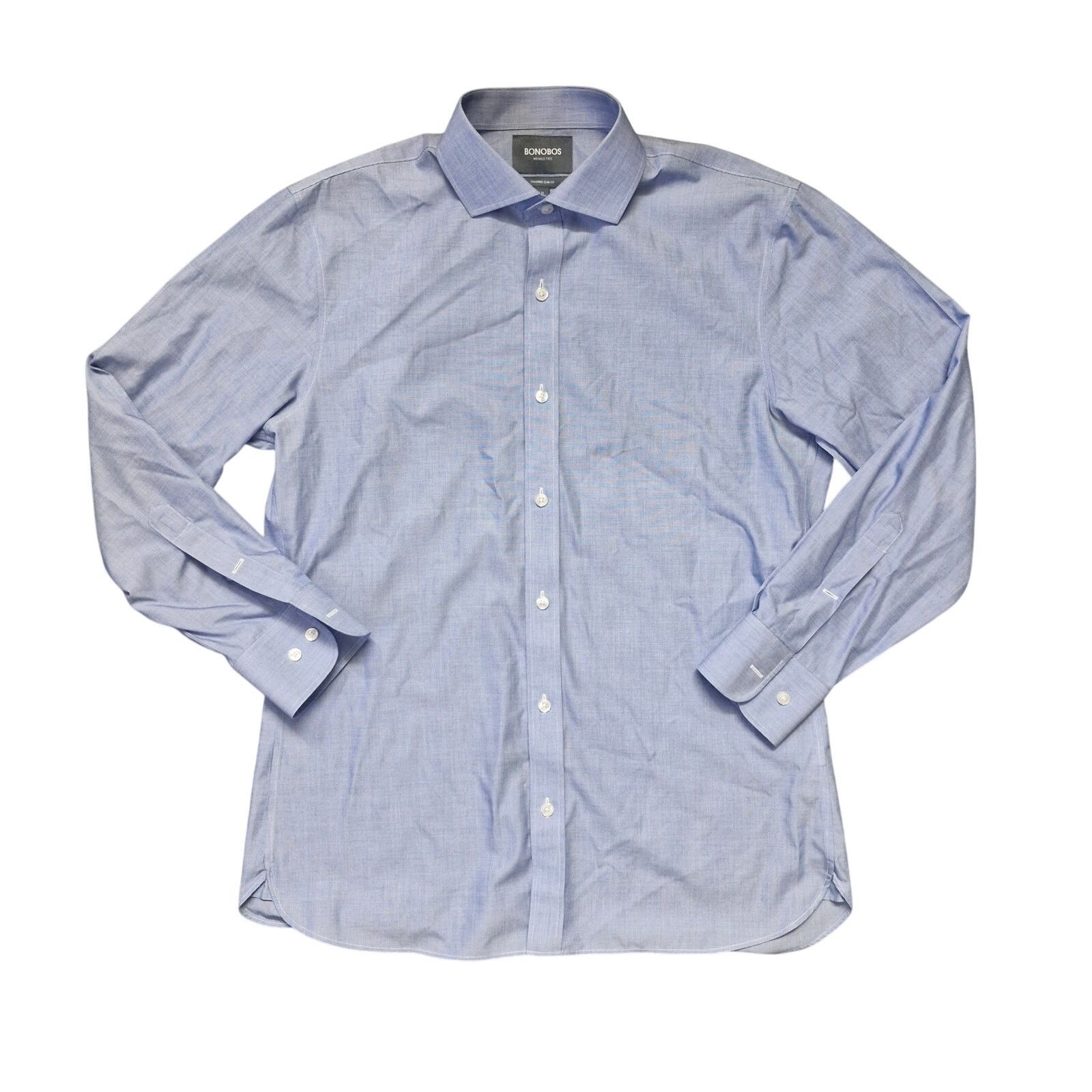 Bonobos Bonobos Blue Tailored Slim Wrinkle Free Cotton Men’s Large Size US L / EU 52-54 / 3 - 1 Thumbnail
