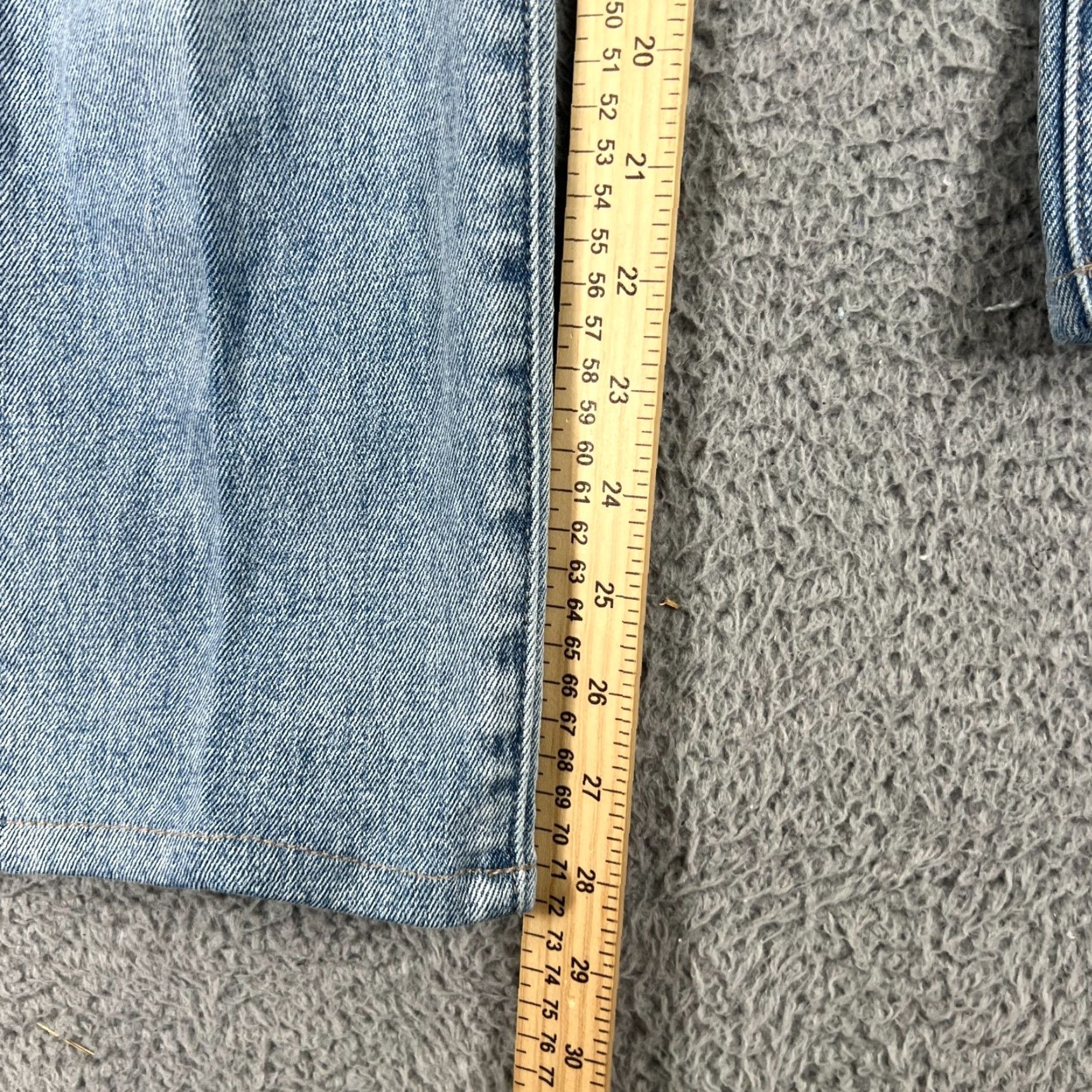 Vintage NEUW Jeans Mens 34 Slim Skinny Light Wash Distressed Hemmed Denim Blue Regular Inseam 28 Jeans Mens Size US 34 / EU 50 - 6 Thumbnail