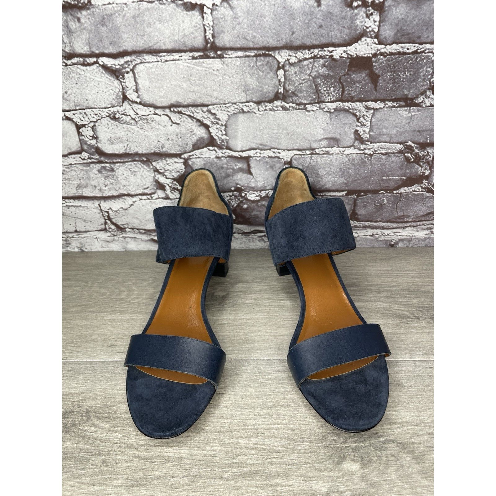 Aquatalia Aquatalia Blue Suede Leather Ankle Strap Heel Open Sandals W Size US 11 / IT 41 - 2 Thumbnail