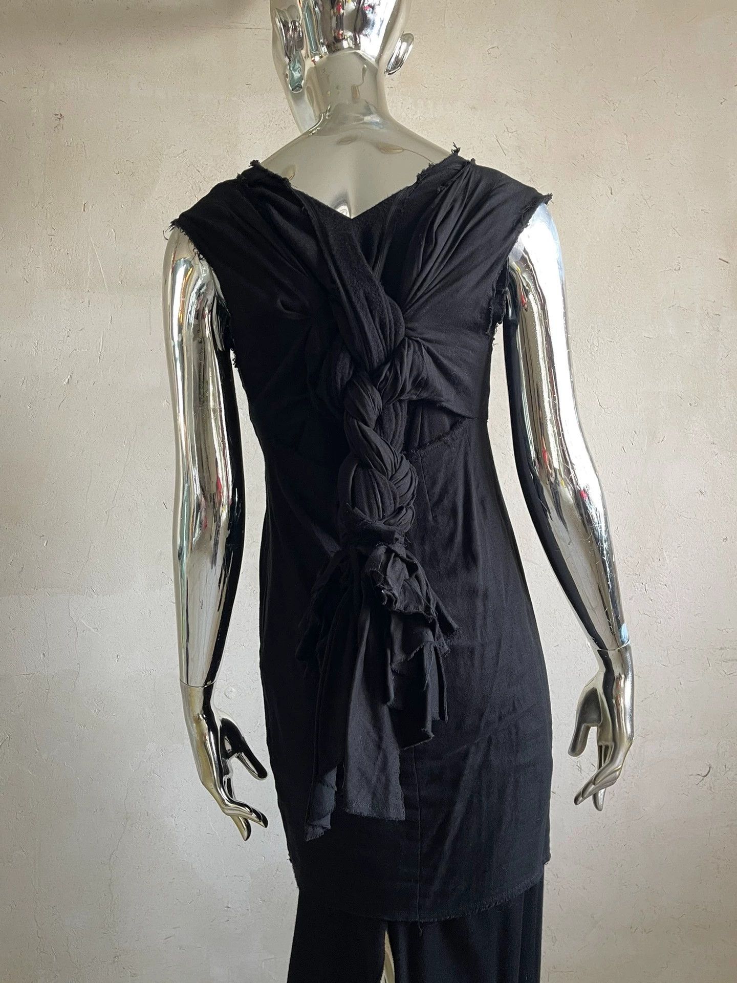 Comme des Garcons CDG Black Braided Double-Layered Dress S Size S / US 4 / IT 40 - 3 Thumbnail